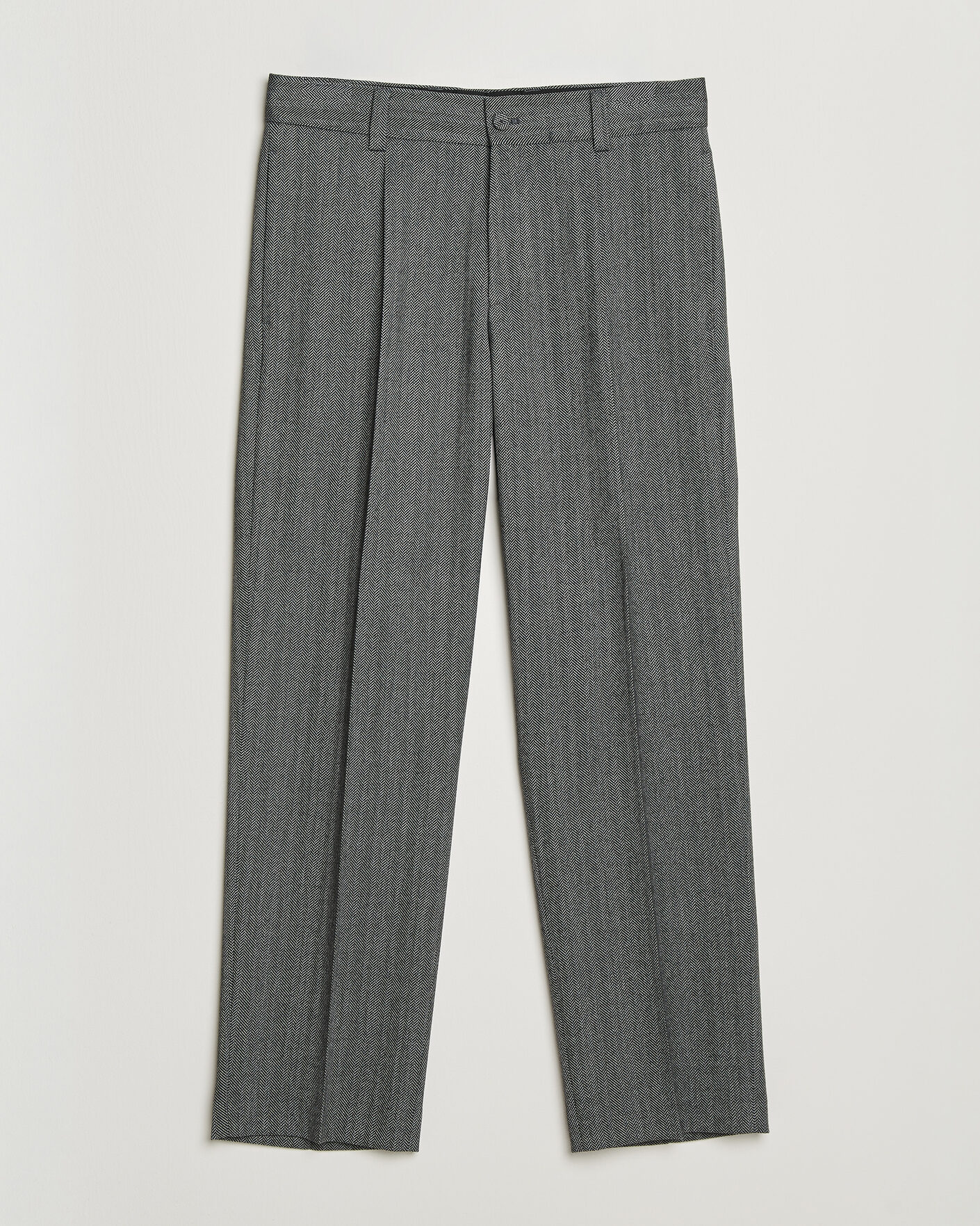 Hombres | Pantalones | HUGO | Flips Herringbone Suit Trousers Dark Grey