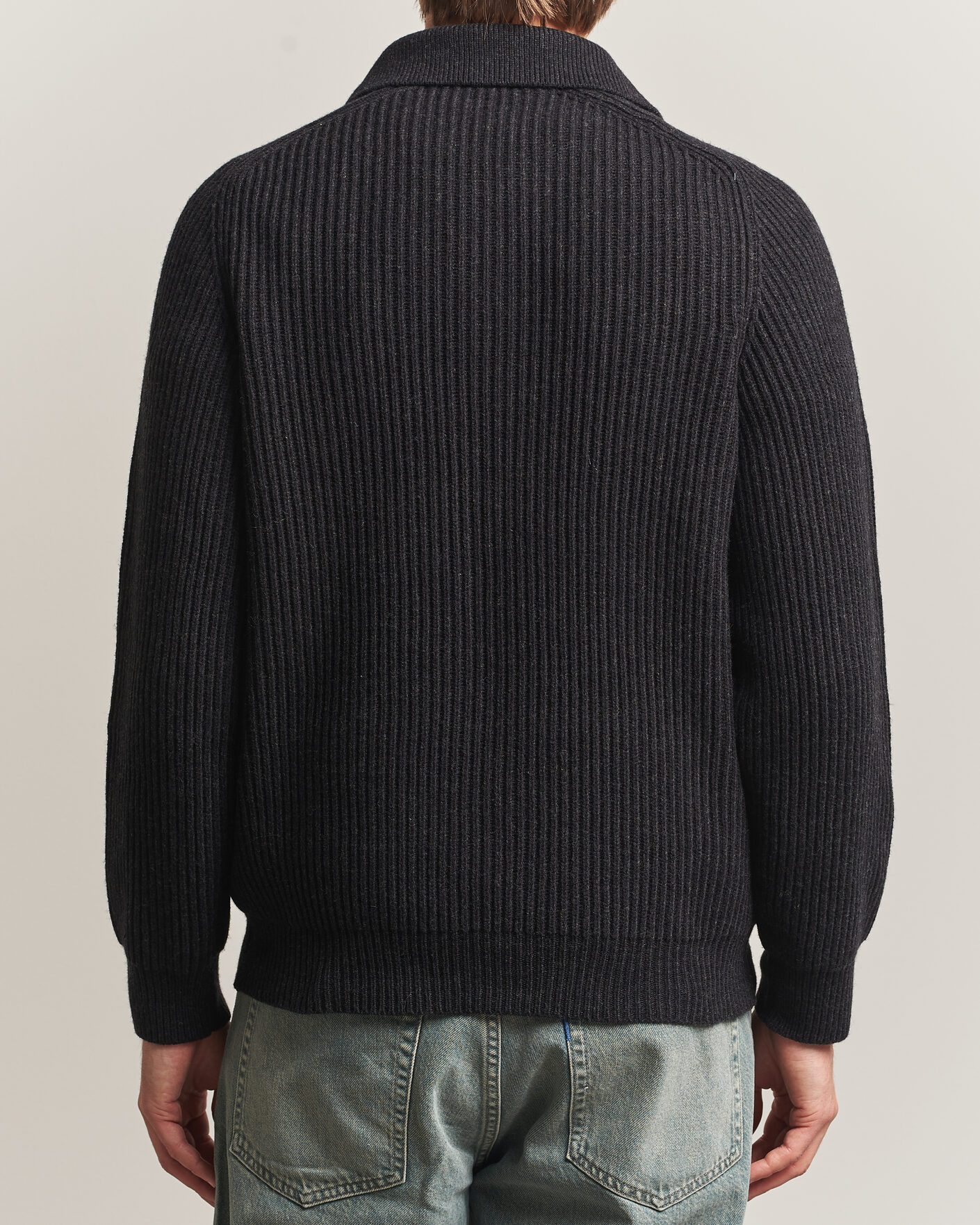 Hombres | Jerséis y prendas de punto | HUGO | Sardeep Wool Knitted Cardigan Black