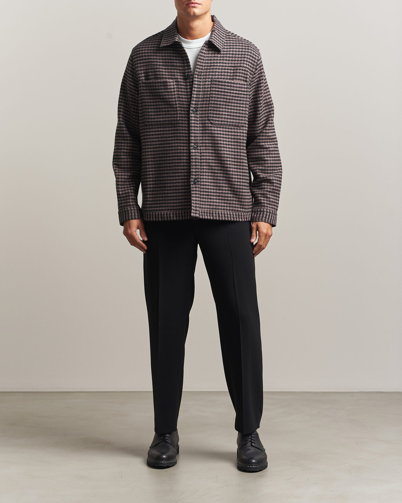 Hombres | Camisas | HUGO | Eniri Houndstooth Overshirt Copper Brown