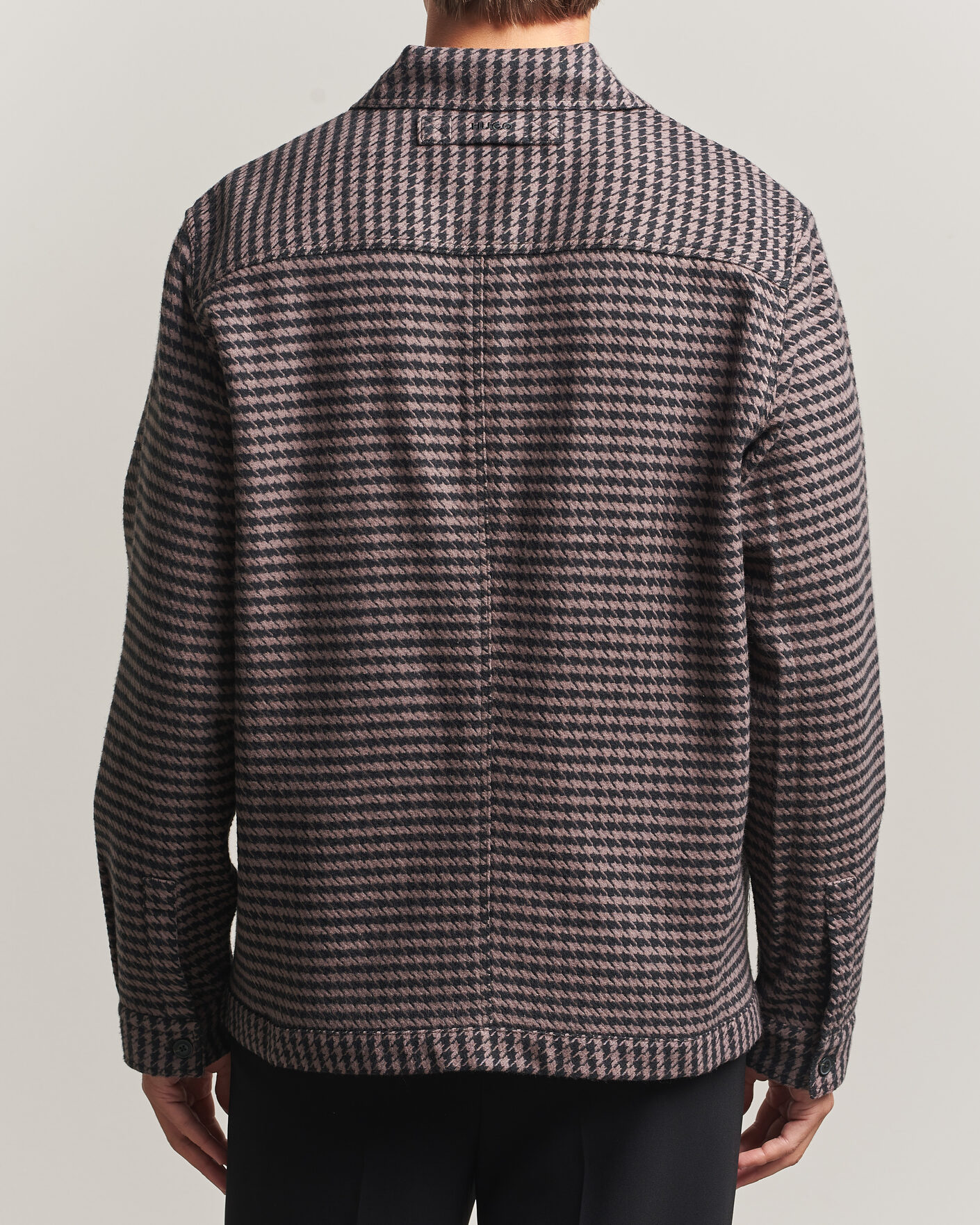 Hombres | Camisas | HUGO | Eniri Houndstooth Overshirt Copper Brown