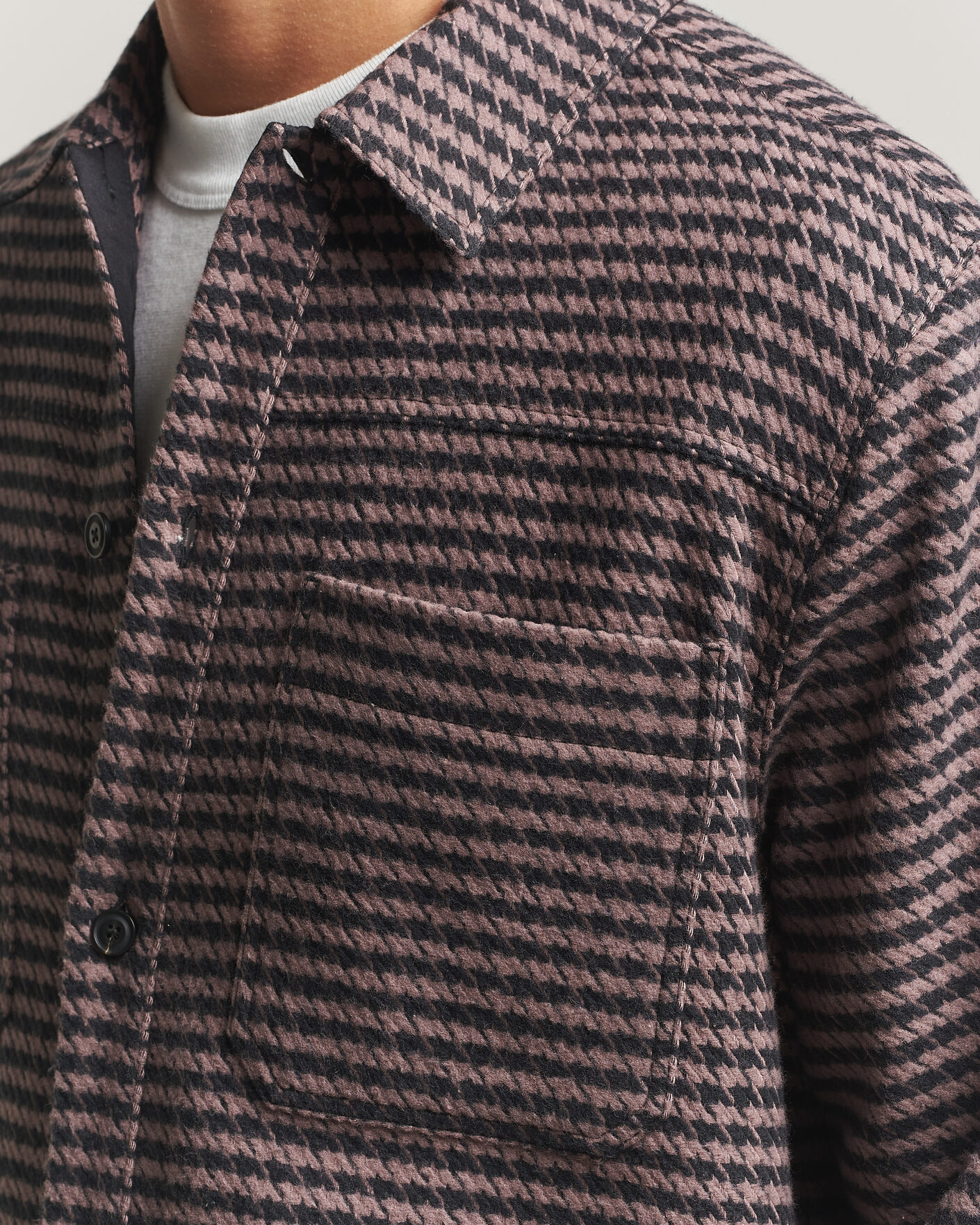 Hombres | Camisas | HUGO | Eniri Houndstooth Overshirt Copper Brown