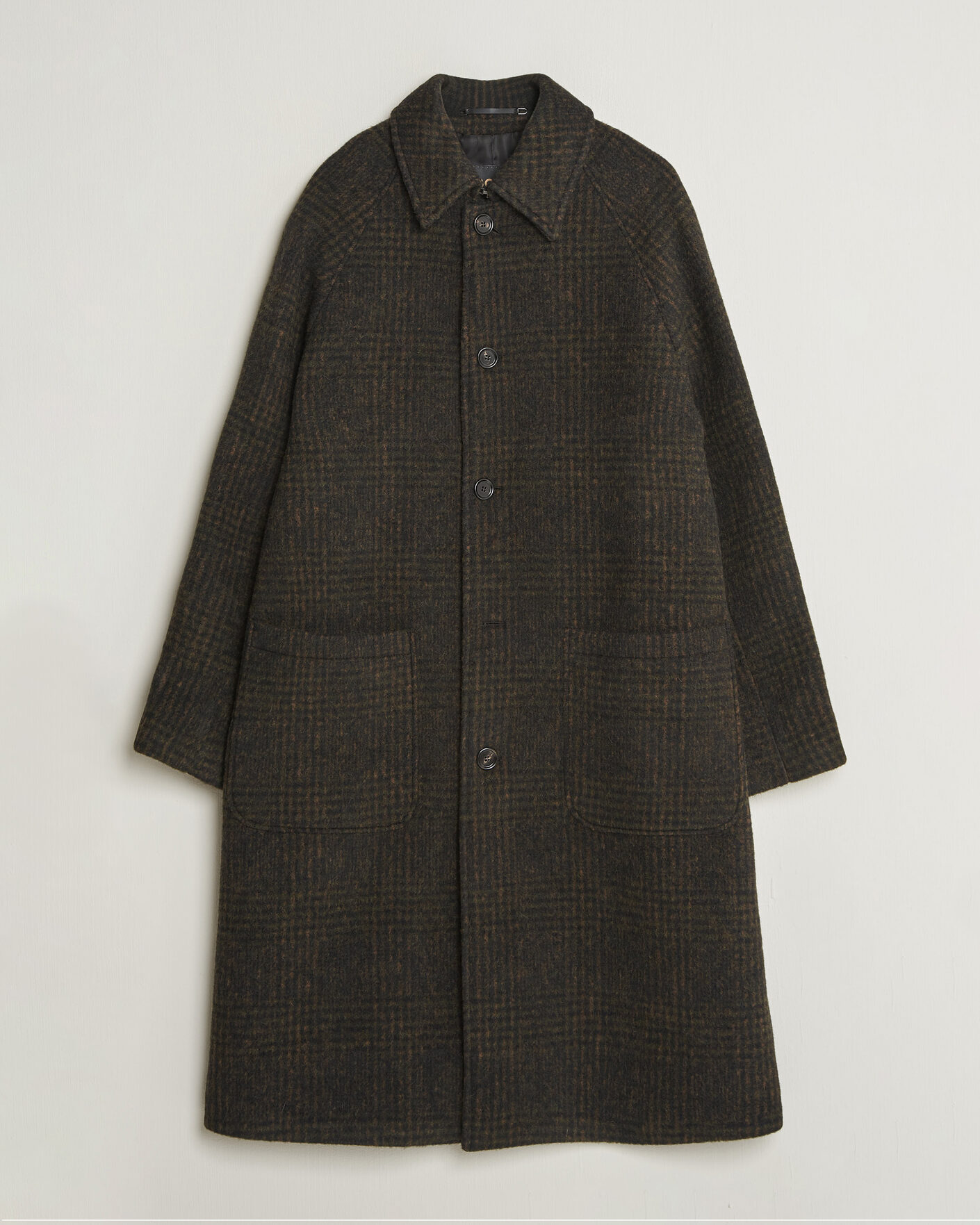 Hombres | Abrigos y chaquetas | BOSS CAMEL | Cohn Wool Checked Coat Open Green