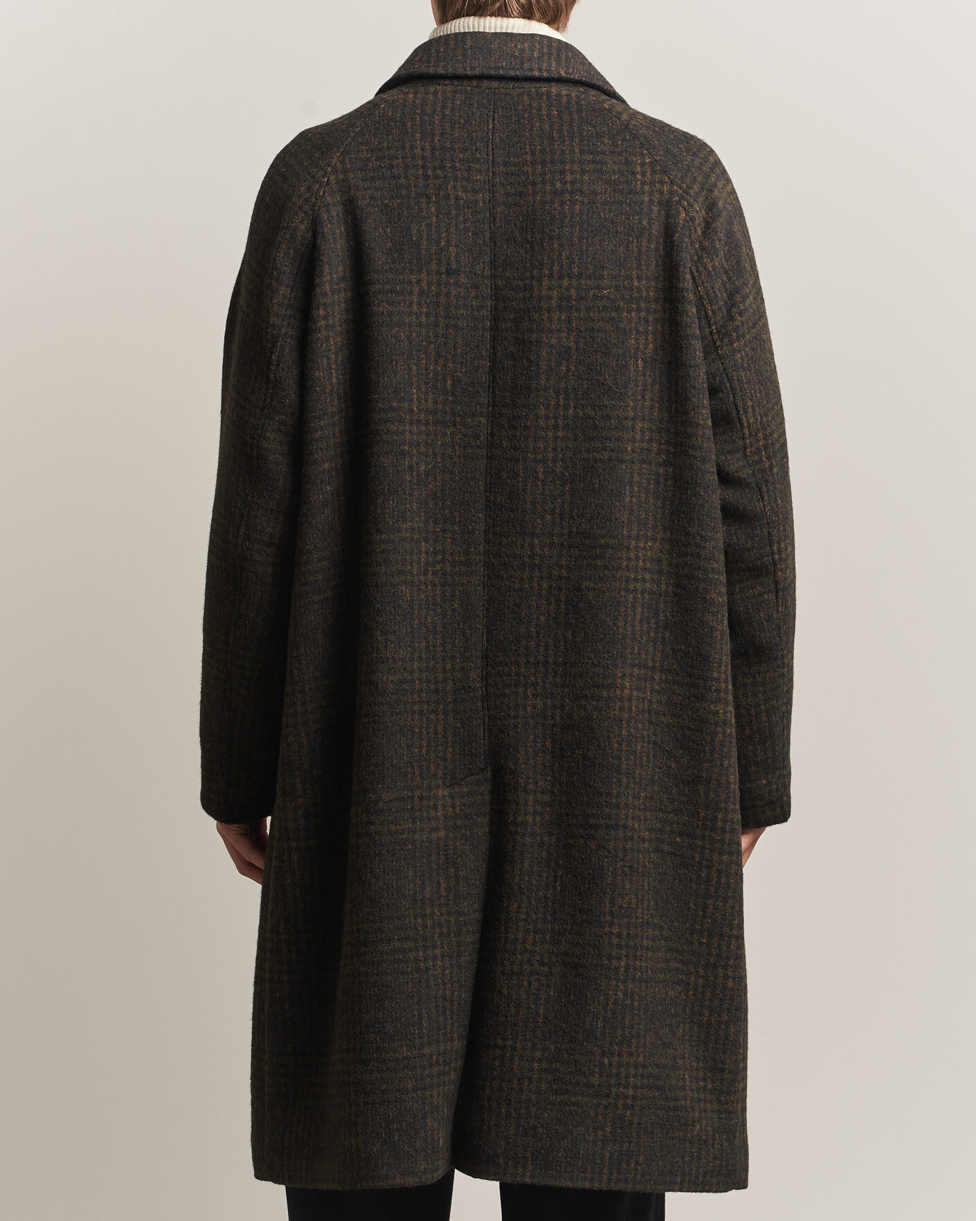 Hombres | Abrigos y chaquetas | BOSS CAMEL | Cohn Wool Checked Coat Open Green
