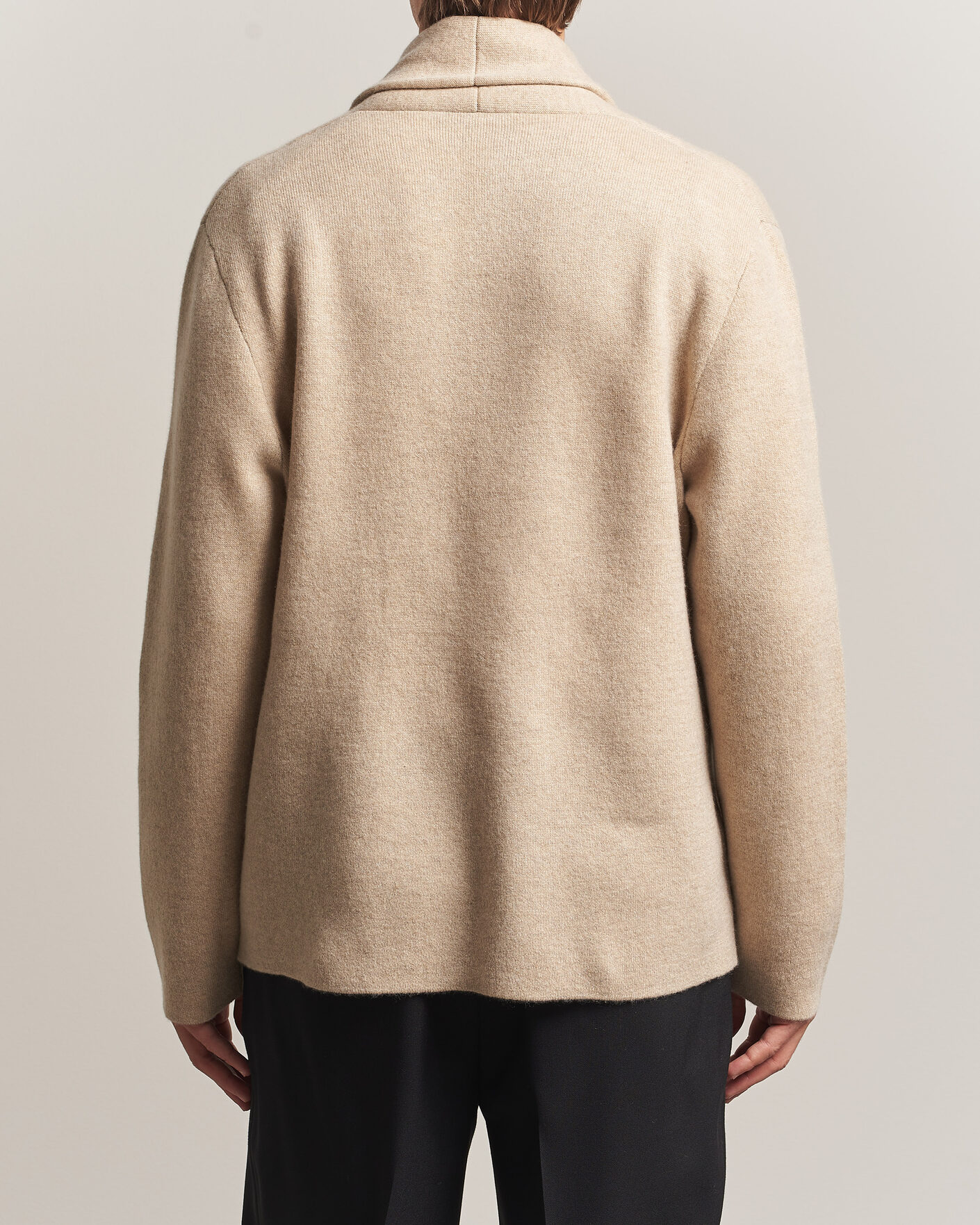 Hombres | Jerséis y prendas de punto | BOSS CAMEL | Fenturo Wool Knitted Cardigan Light Beige