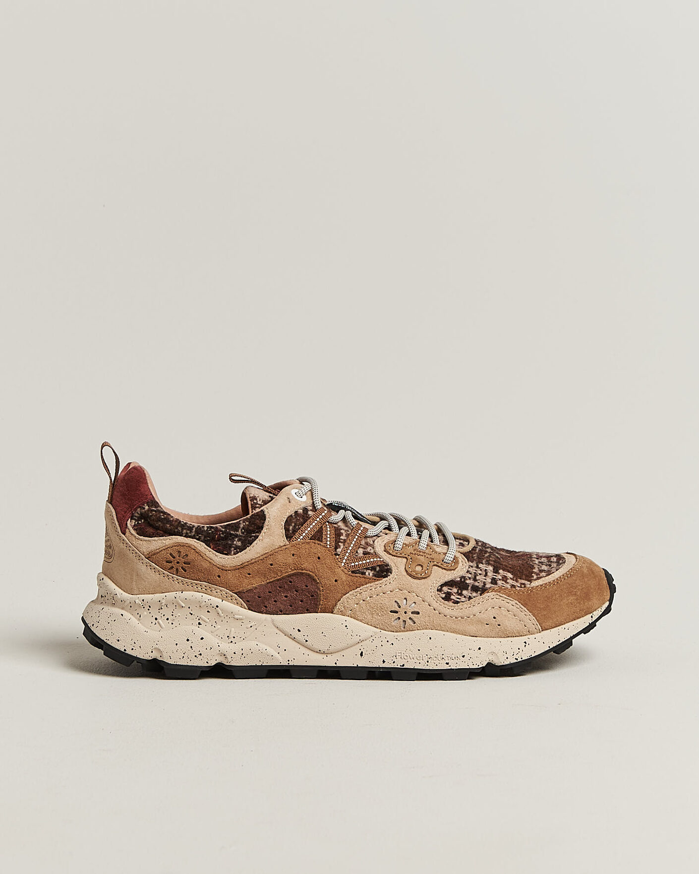 Hombres | Zapatillas | Flower Mountain | Yamano 3 Suede/Wool Check Sneaker Brown