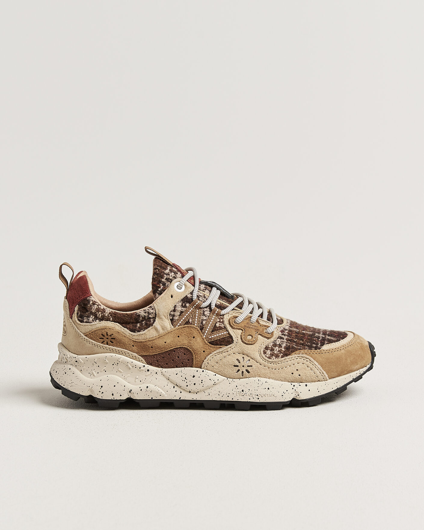 Hombres | Zapatillas | Flower Mountain | Yamano 3 Suede/Wool Check Sneaker Brown