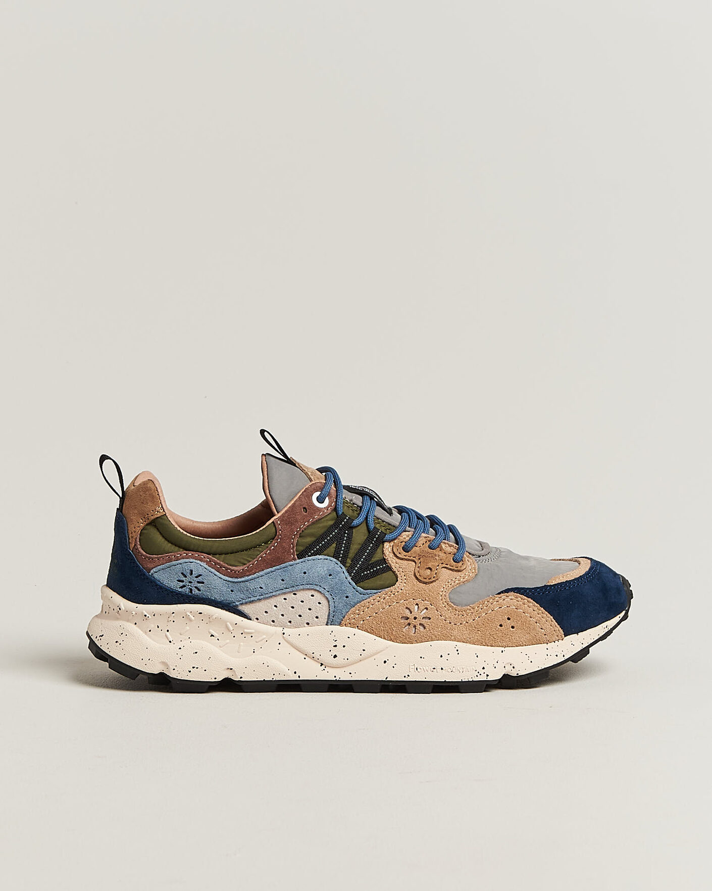 Hombres | Zapatillas | Flower Mountain | Yamano 3 Suede/Nylon Sneaker Navy/Light Brown