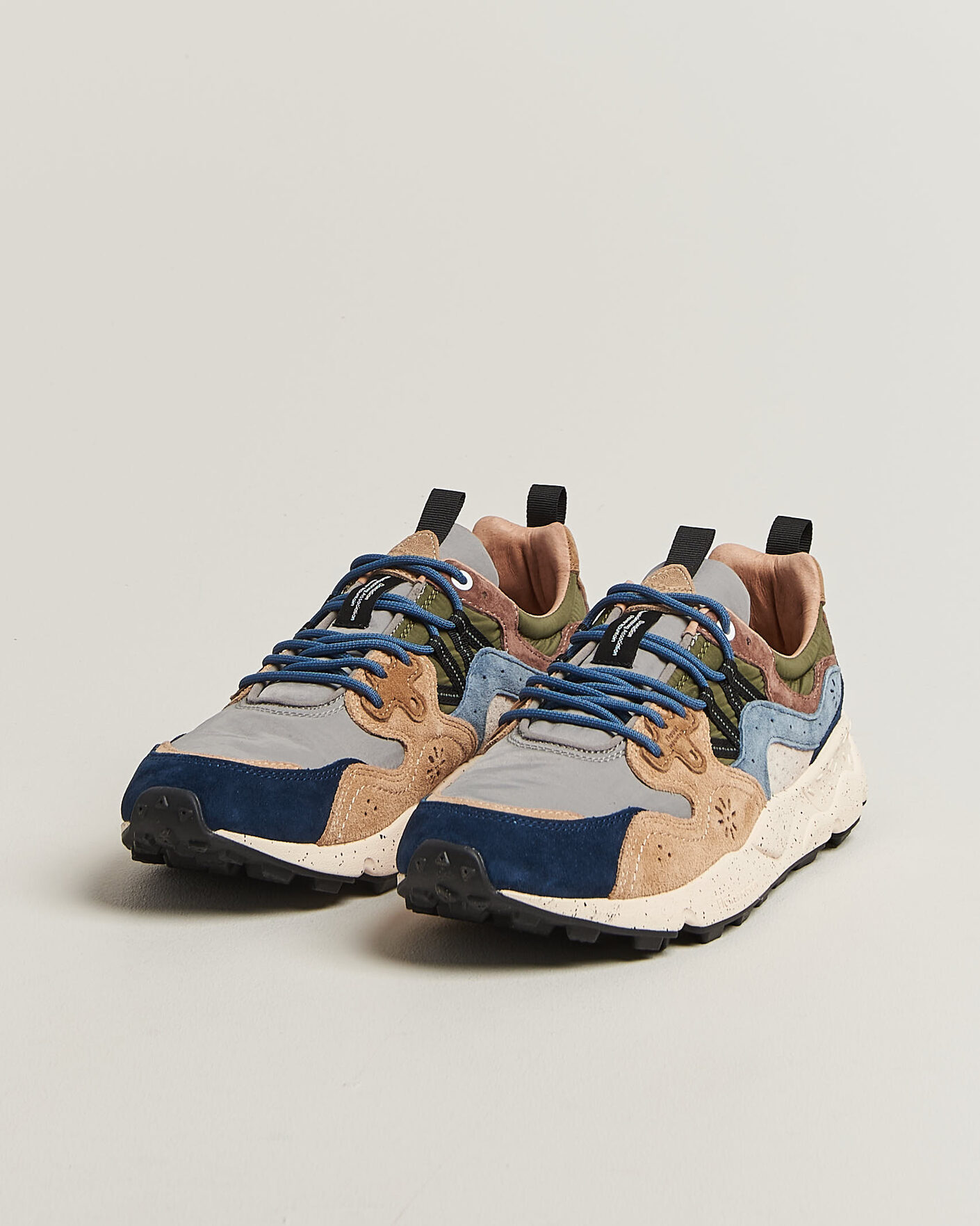 Hombres | Zapatillas | Flower Mountain | Yamano 3 Suede/Nylon Sneaker Navy/Light Brown