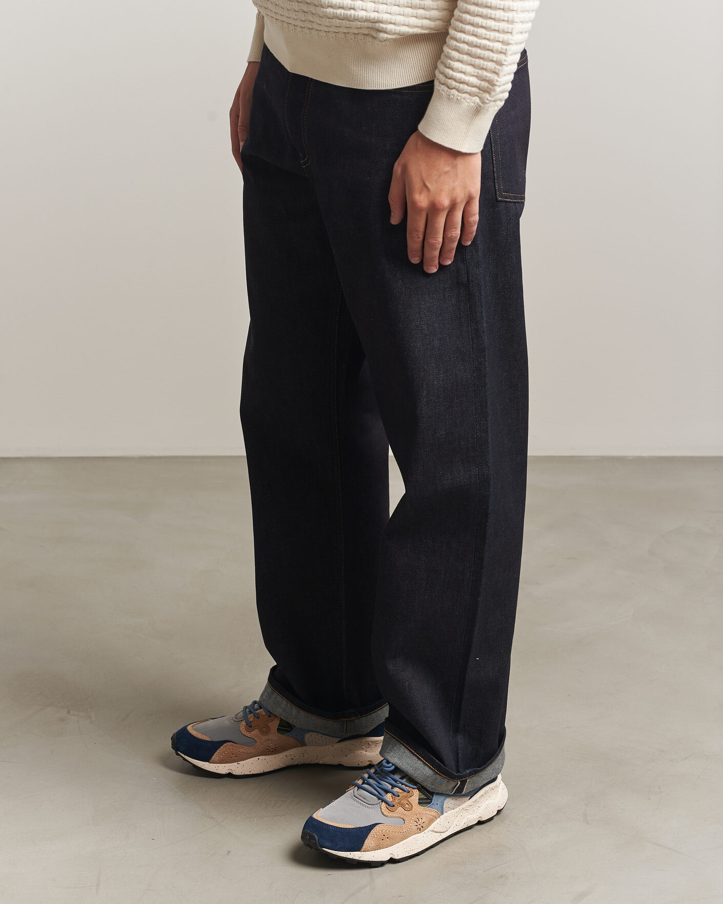 Hombres | Zapatillas | Flower Mountain | Yamano 3 Suede/Nylon Sneaker Navy/Light Brown