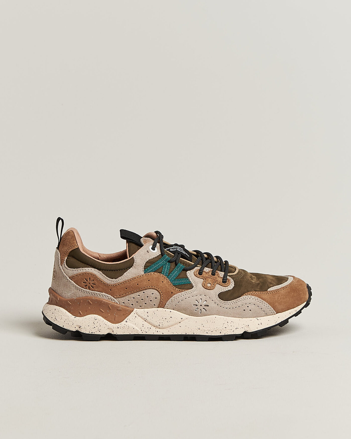 Hombres | Zapatillas | Flower Mountain | Yamano 3 Suede/Nylon Sneaker Cream/Brown