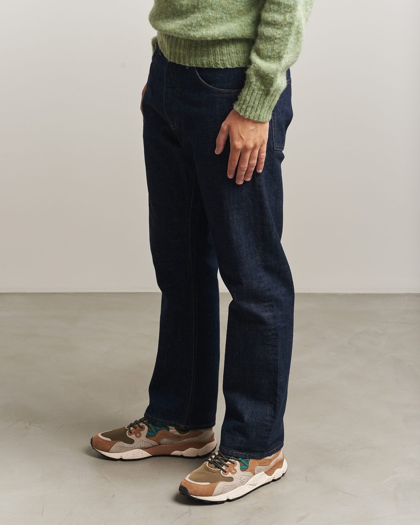 Hombres | Zapatillas | Flower Mountain | Yamano 3 Suede/Nylon Sneaker Cream/Brown