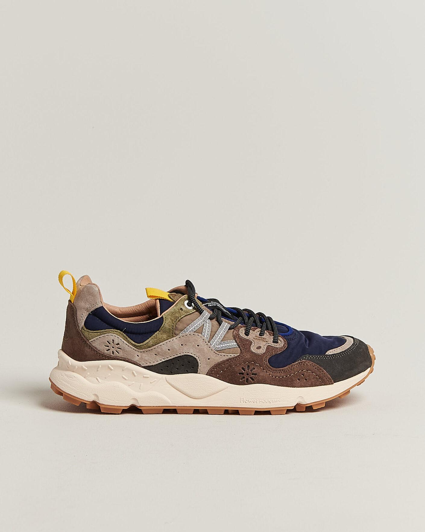 Hombres | Zapatillas | Flower Mountain | Yamano 3 Suede/Nylon Sneaker Dark Grey/Brown