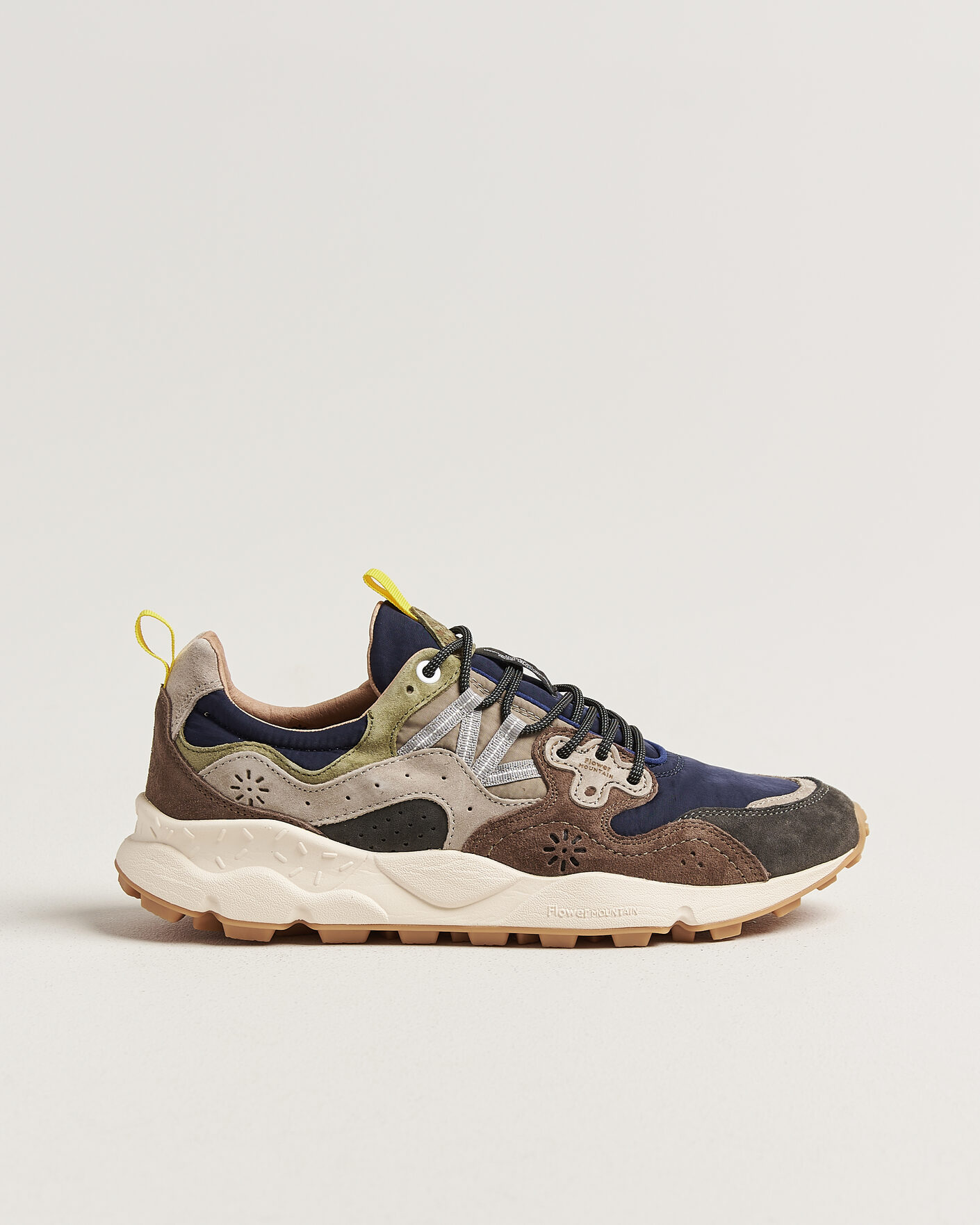 Hombres | Zapatillas | Flower Mountain | Yamano 3 Suede/Nylon Sneaker Dark Grey/Brown