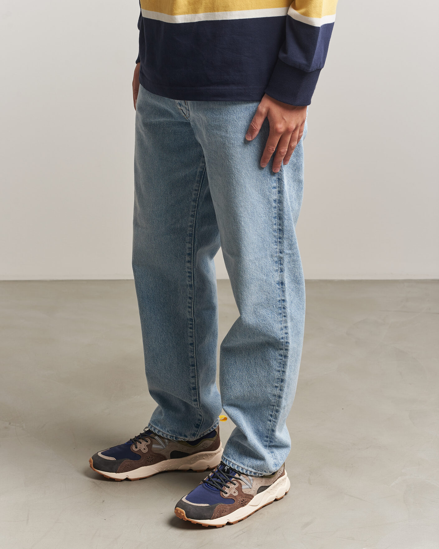 Hombres | Zapatillas | Flower Mountain | Yamano 3 Suede/Nylon Sneaker Dark Grey/Brown