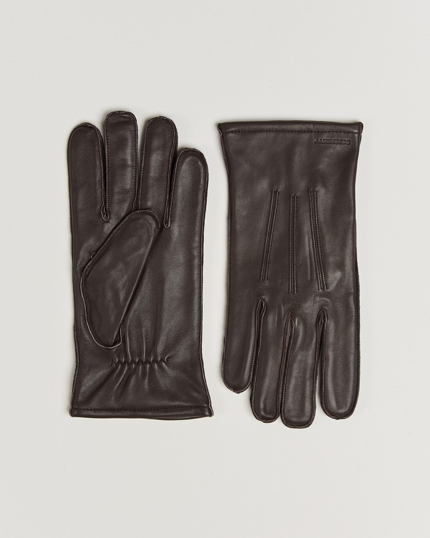 Hombres | Guantes | J.Lindeberg | Milo Leather Glove Seal Brown
