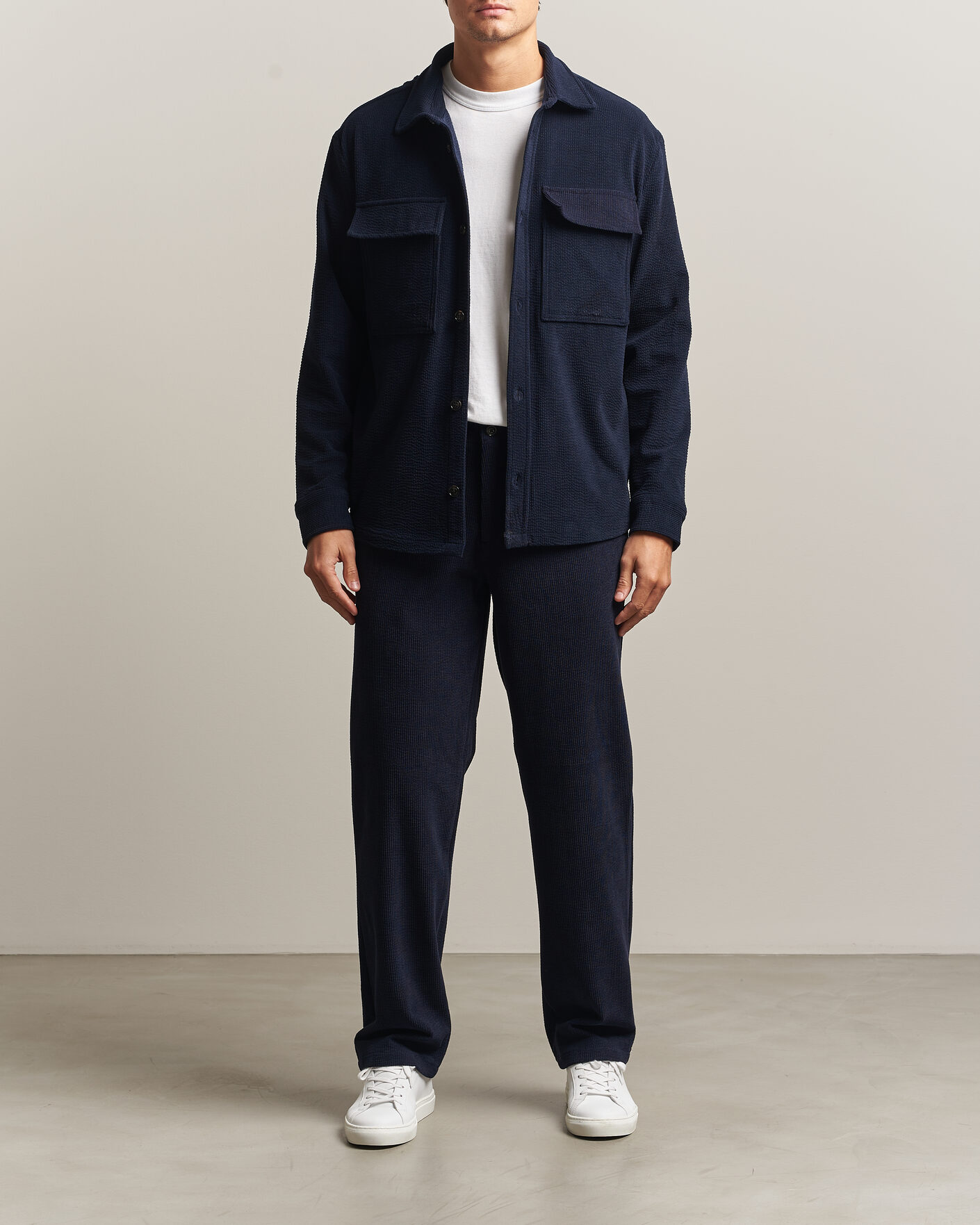 Hombres | Pantalones | J.Lindeberg | Logan Drape Cord Pants JL Navy
