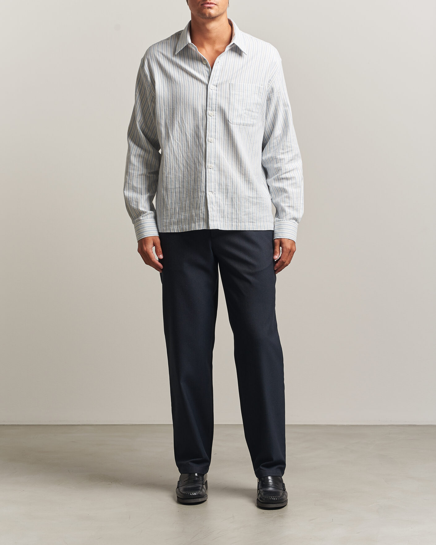 Hombres | Pantalones | J.Lindeberg | Logan Brushed Twill Pants JL Navy