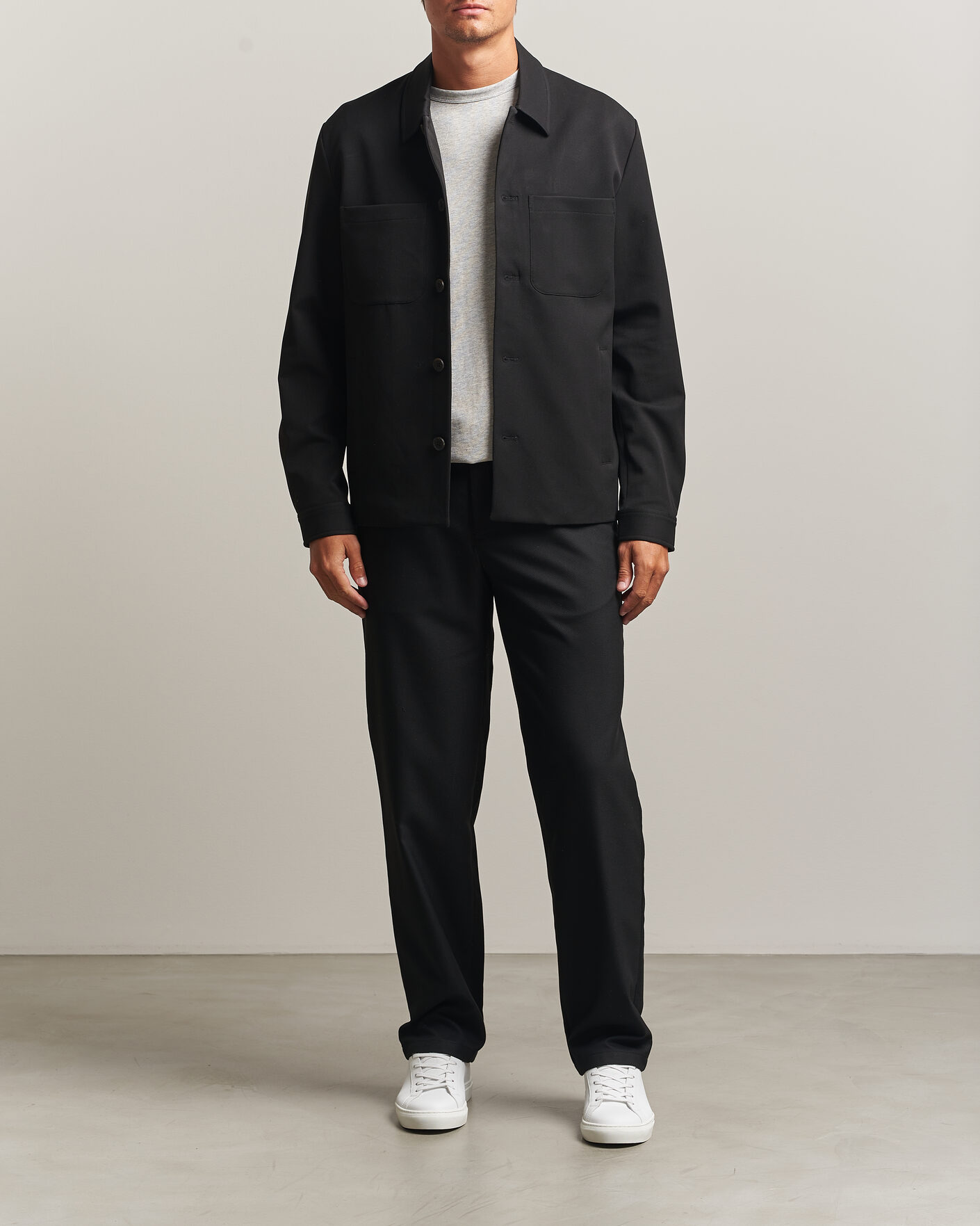 Hombres | Pantalones | J.Lindeberg | Logan Brushed Twill Pants Black