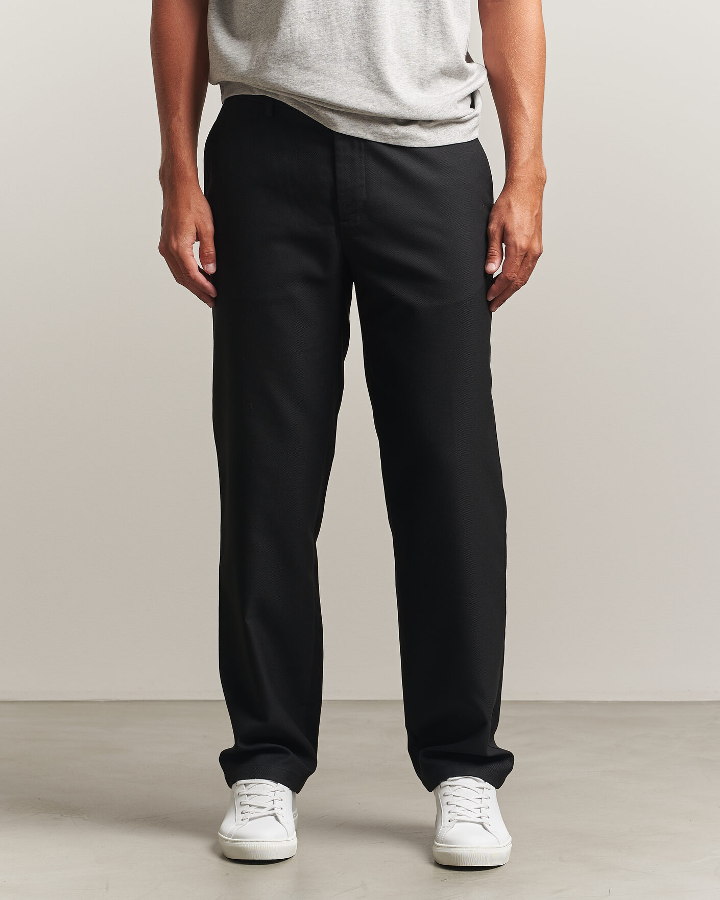 Hombres | Pantalones | J.Lindeberg | Logan Brushed Twill Pants Black