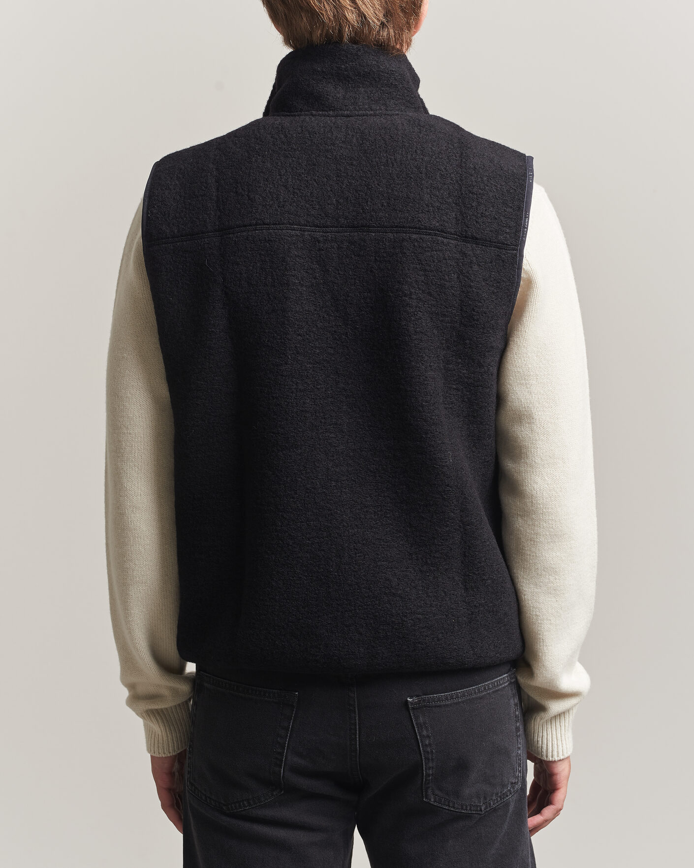 Hombres | Chalecos | J.Lindeberg | Duncan Wool Fleece Vest Black
