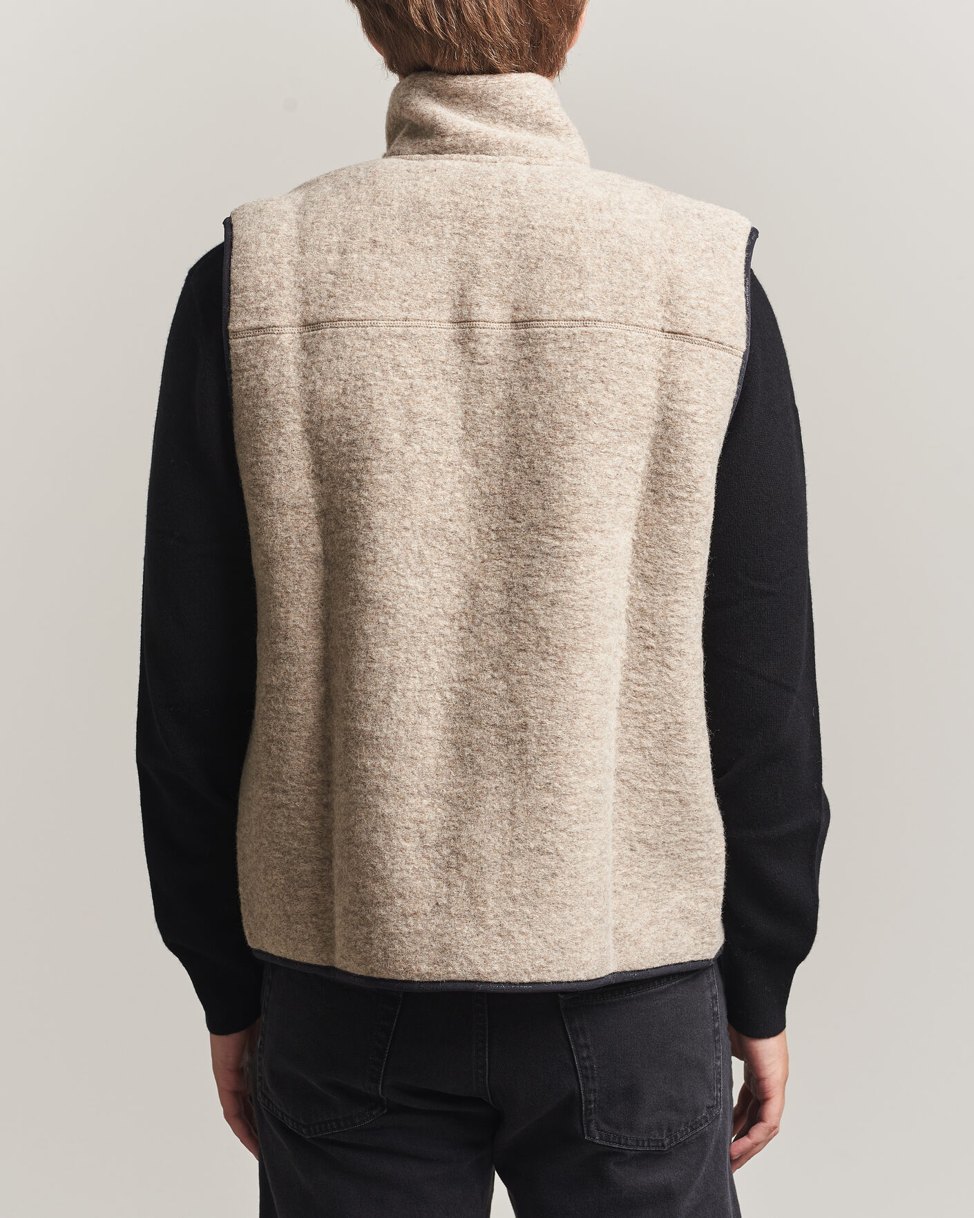 Hombres | Chalecos | J.Lindeberg | Duncan Wool Fleece Vest Moonbeam