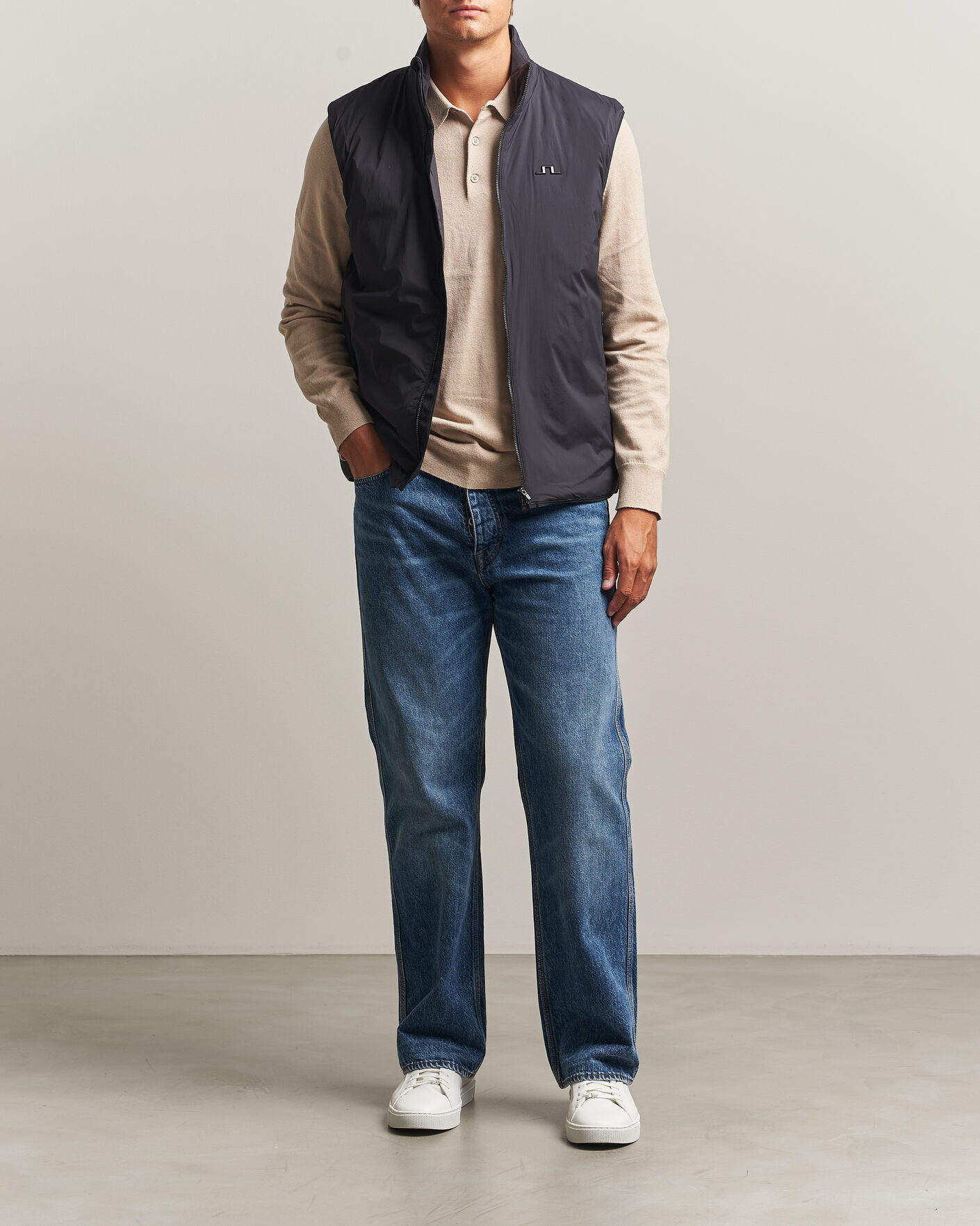 Hombres | Chalecos | J.Lindeberg | Clinton Padded Vest Black