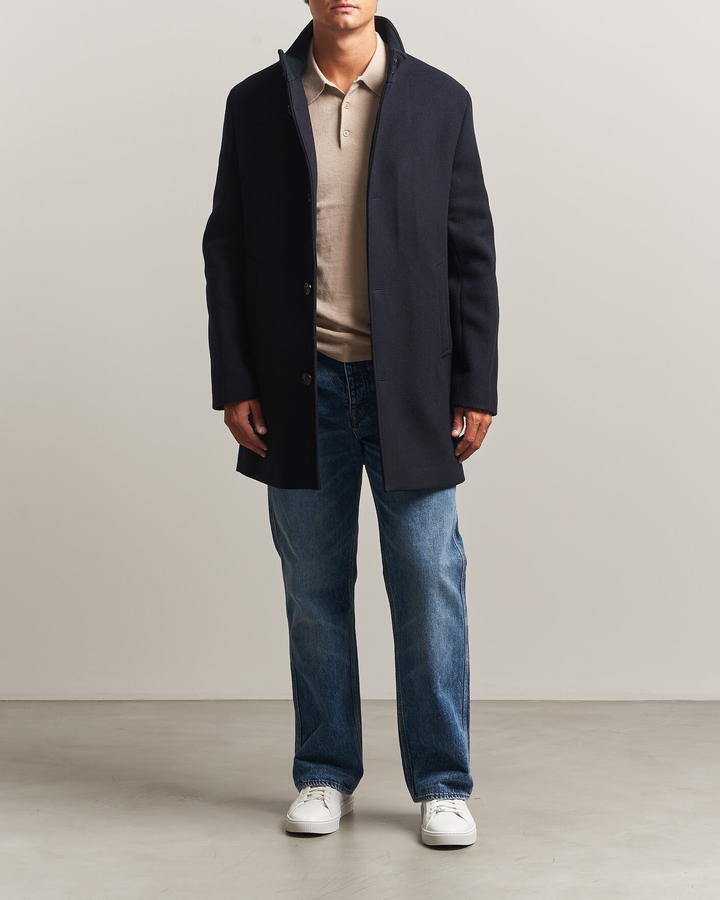 Hombres | Abrigos y chaquetas | J.Lindeberg | Lexon Wool Coat JL Navy