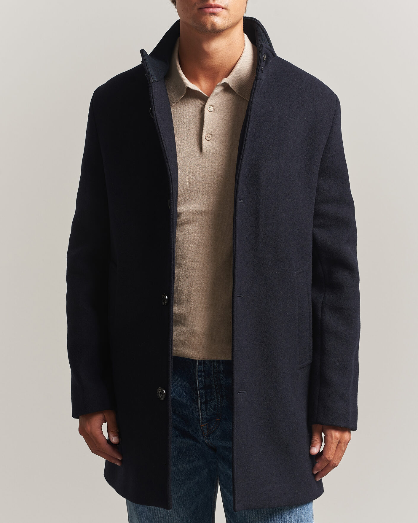Hombres | Abrigos y chaquetas | J.Lindeberg | Lexon Wool Coat JL Navy