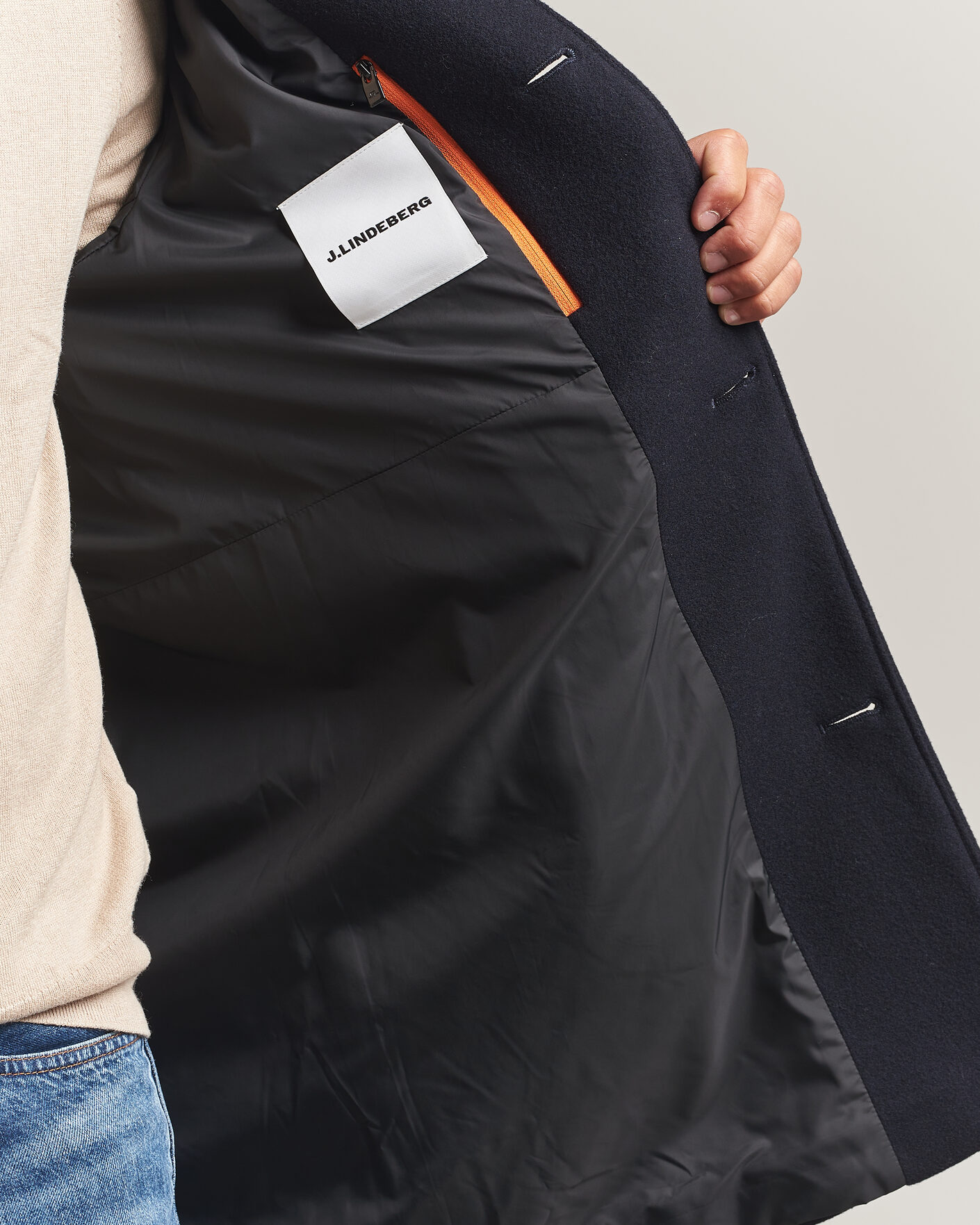 Hombres | Abrigos y chaquetas | J.Lindeberg | Lexon Wool Coat JL Navy