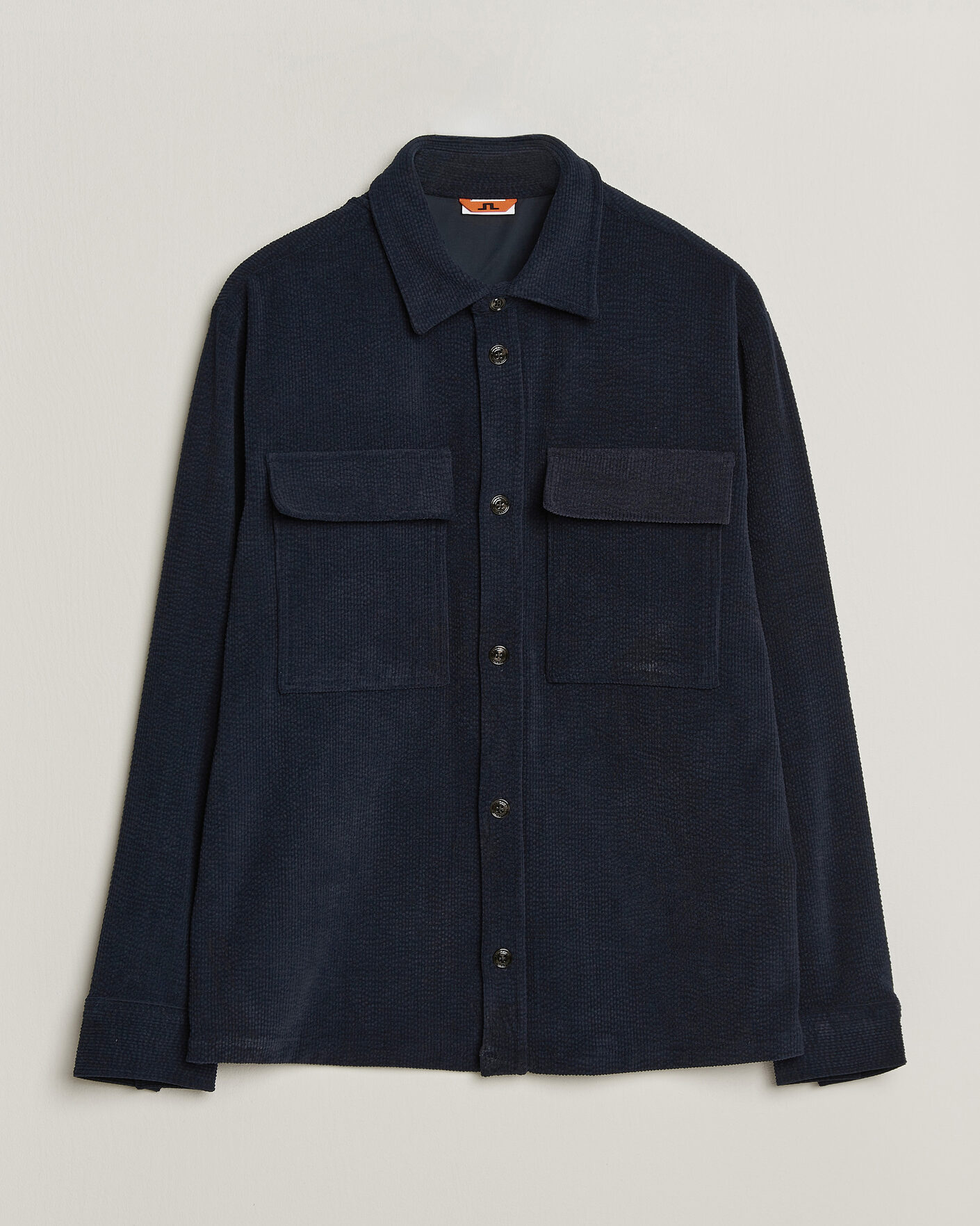 Hombres | Camisas | J.Lindeberg | Finnigan Drape Cord Overshirt JL Navy