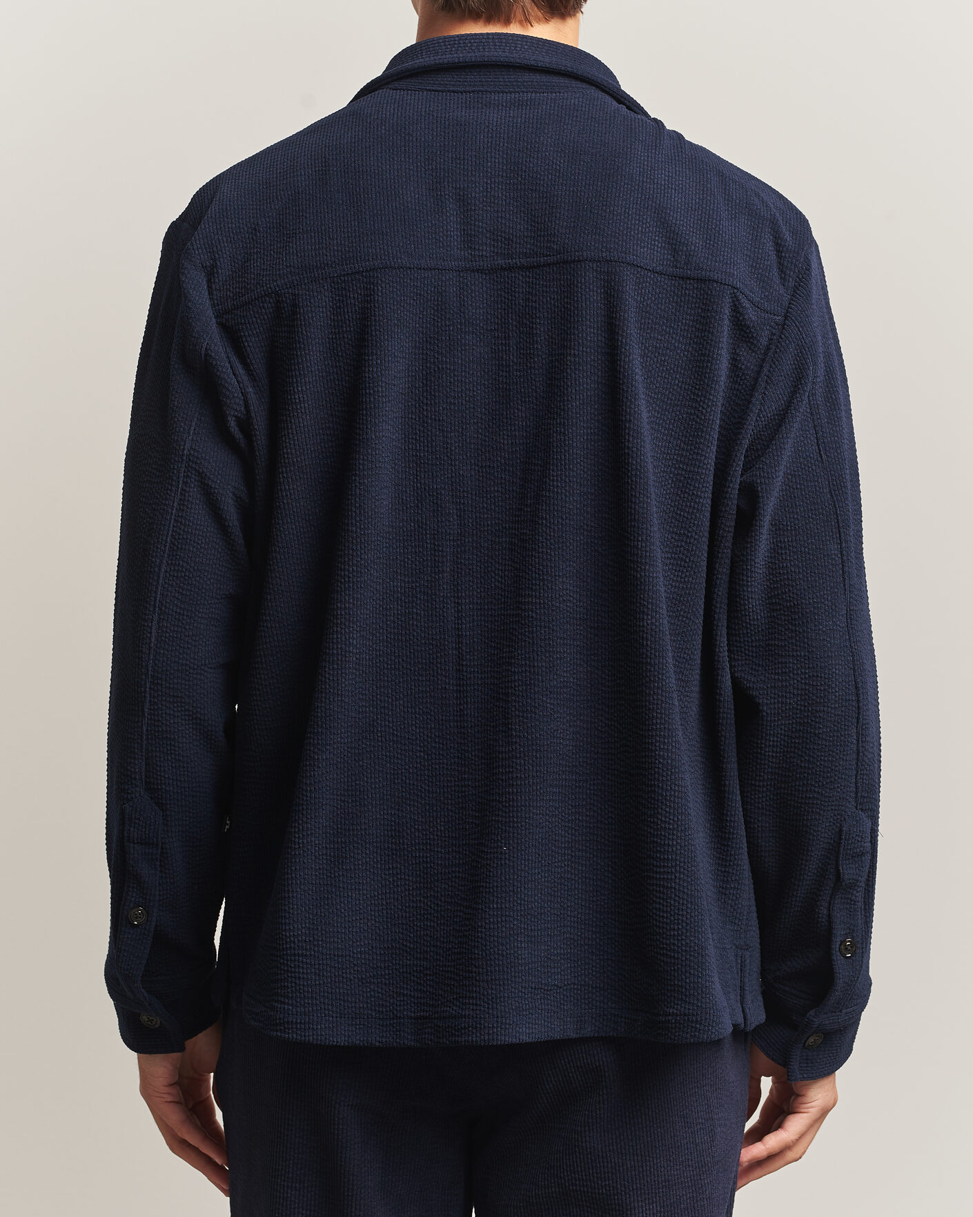 Hombres | Camisas | J.Lindeberg | Finnigan Drape Cord Overshirt JL Navy