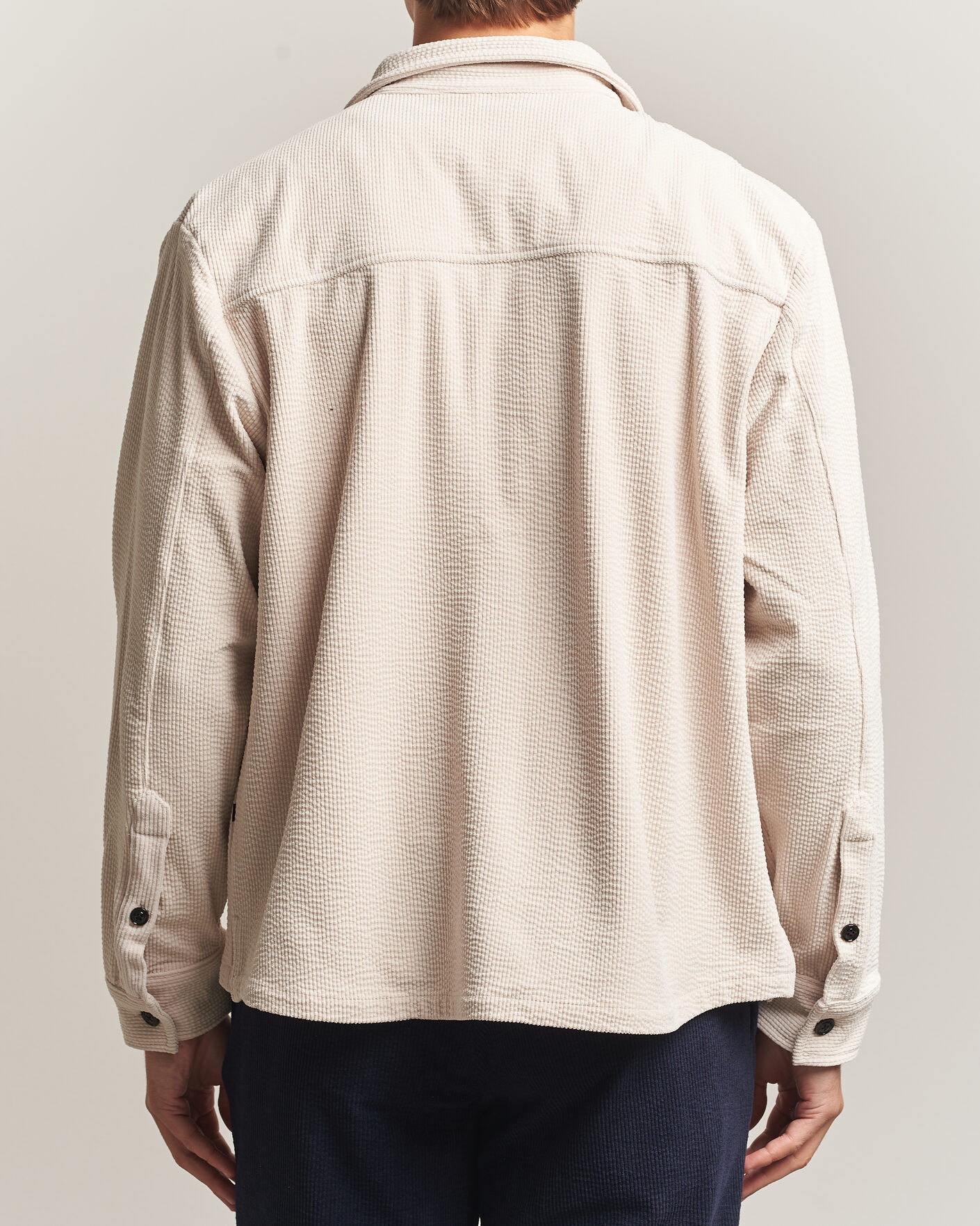 Hombres | Camisas | J.Lindeberg | Finnigan Drape Cord Overshirt Moonbeam