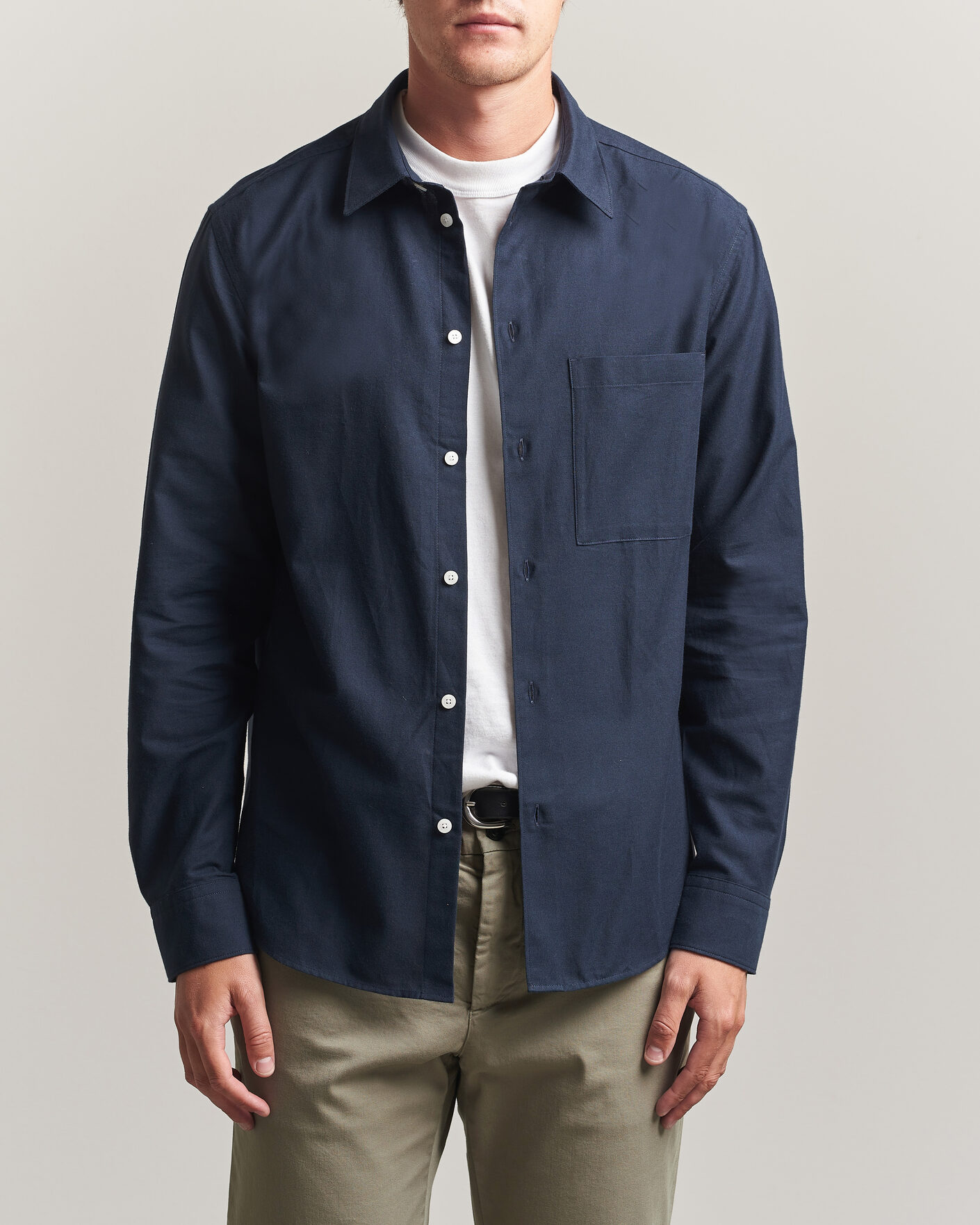 Hombres | Camisas | J.Lindeberg | Marlon Flannel Shirt JL Navy