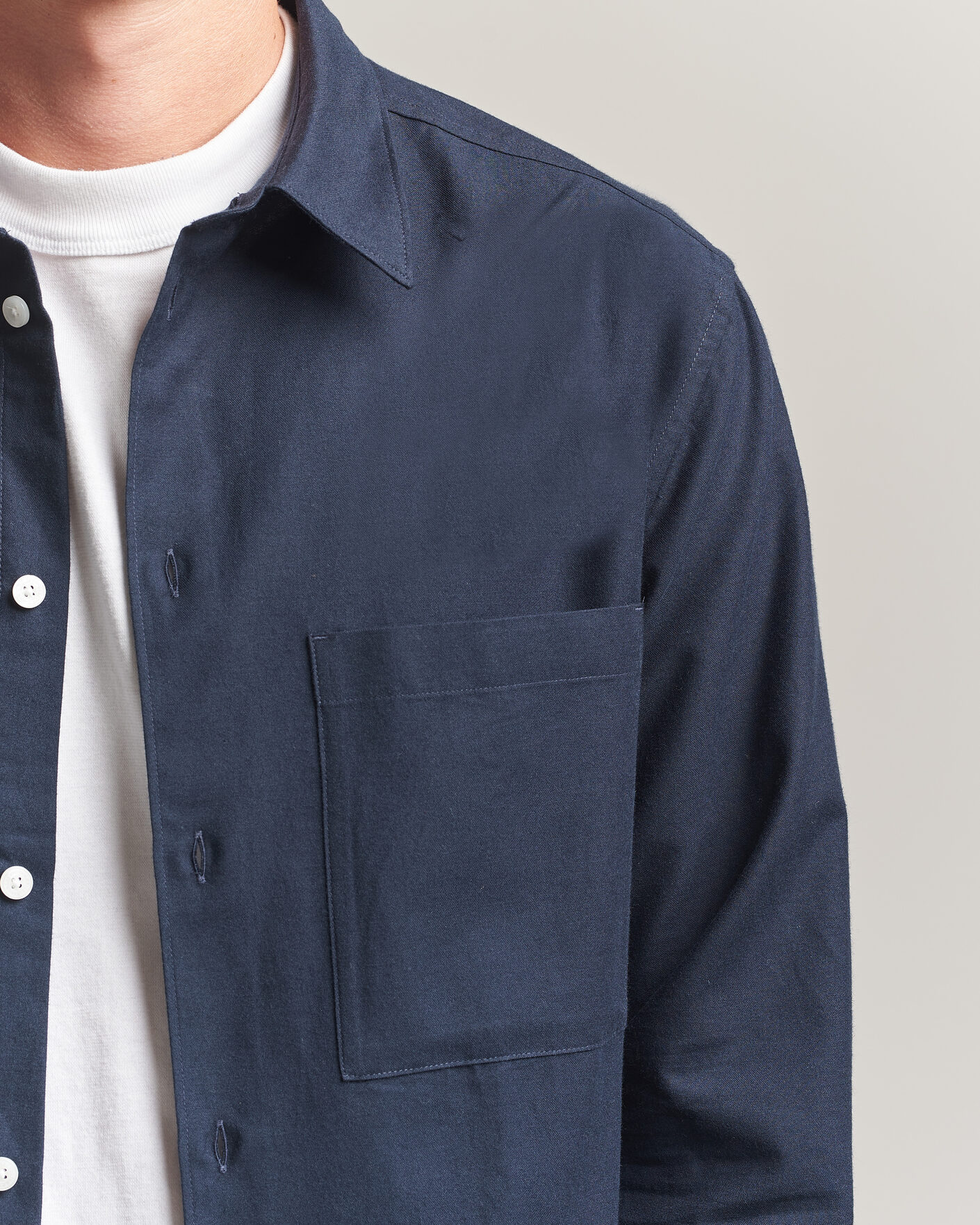 Hombres | Camisas | J.Lindeberg | Marlon Flannel Shirt JL Navy