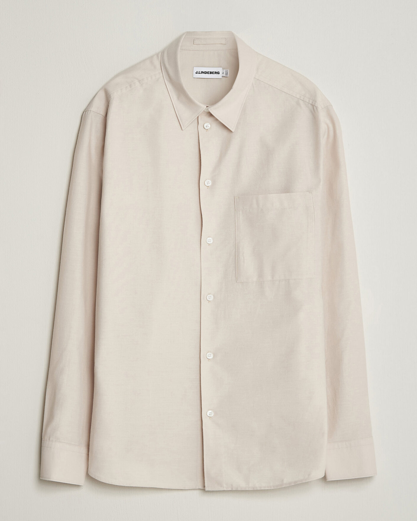 Hombres | Camisas | J.Lindeberg | Marlon Flannel Shirt Moonbeam