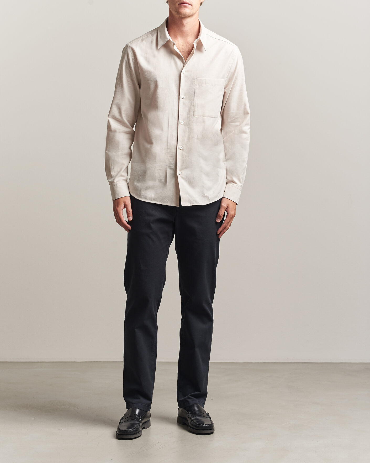 Hombres | Camisas | J.Lindeberg | Marlon Flannel Shirt Moonbeam