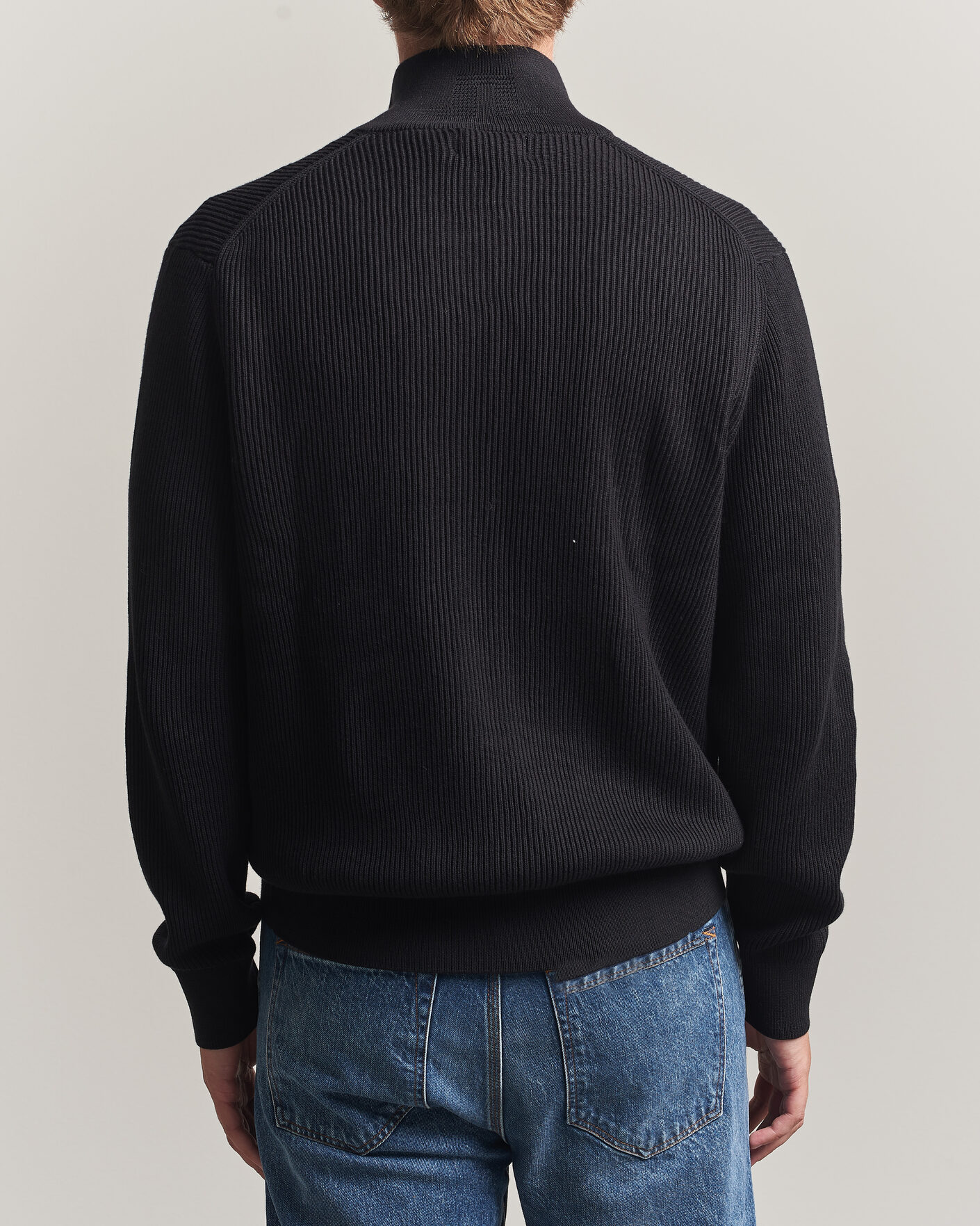 Hombres | Jerséis y prendas de punto | J.Lindeberg | Alexis Cotton Full Zip Black