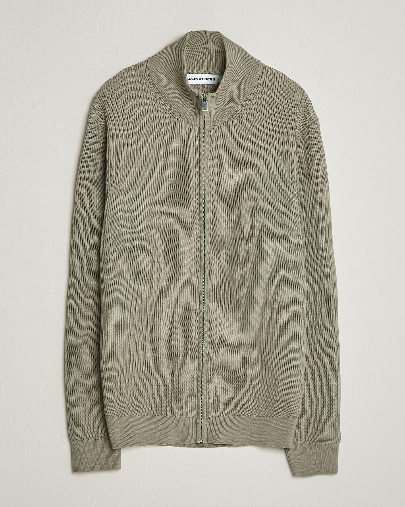 Hombres | Jerséis y prendas de punto | J.Lindeberg | Alexis Cotton Full Zip Brindle