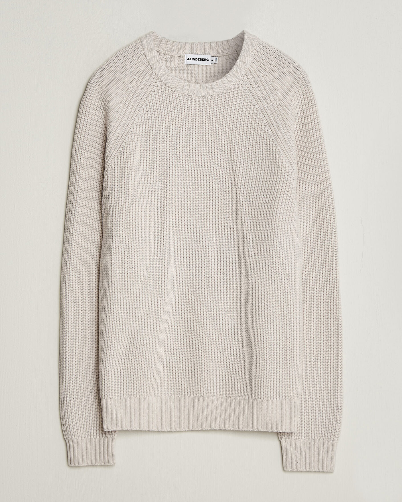 Hombres | Jerséis y prendas de punto | J.Lindeberg | Hallow Wool Blend Knitted Sweater Moonbeam