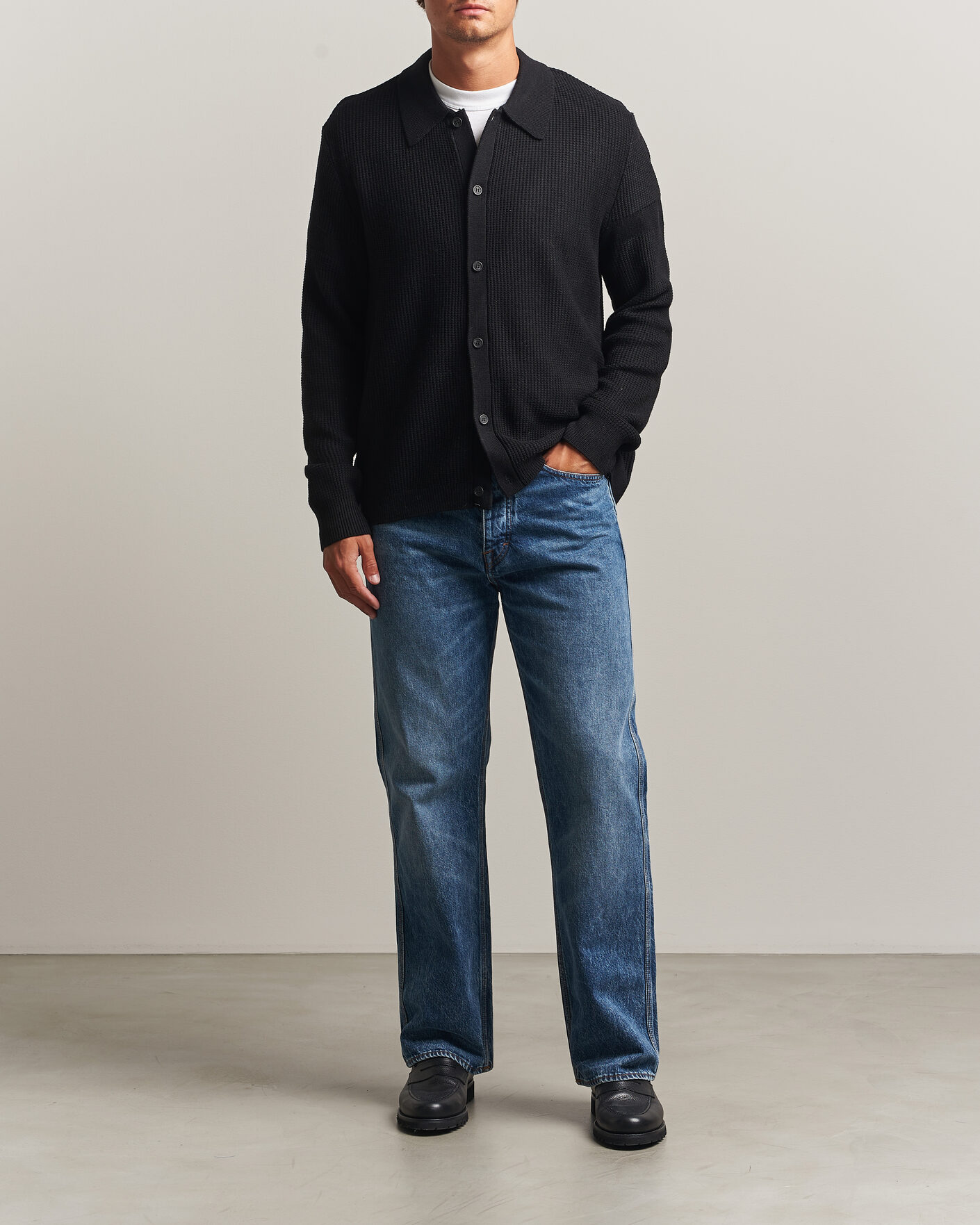 Hombres | Jerséis y prendas de punto | J.Lindeberg | Willem Knitted Cardigan Black