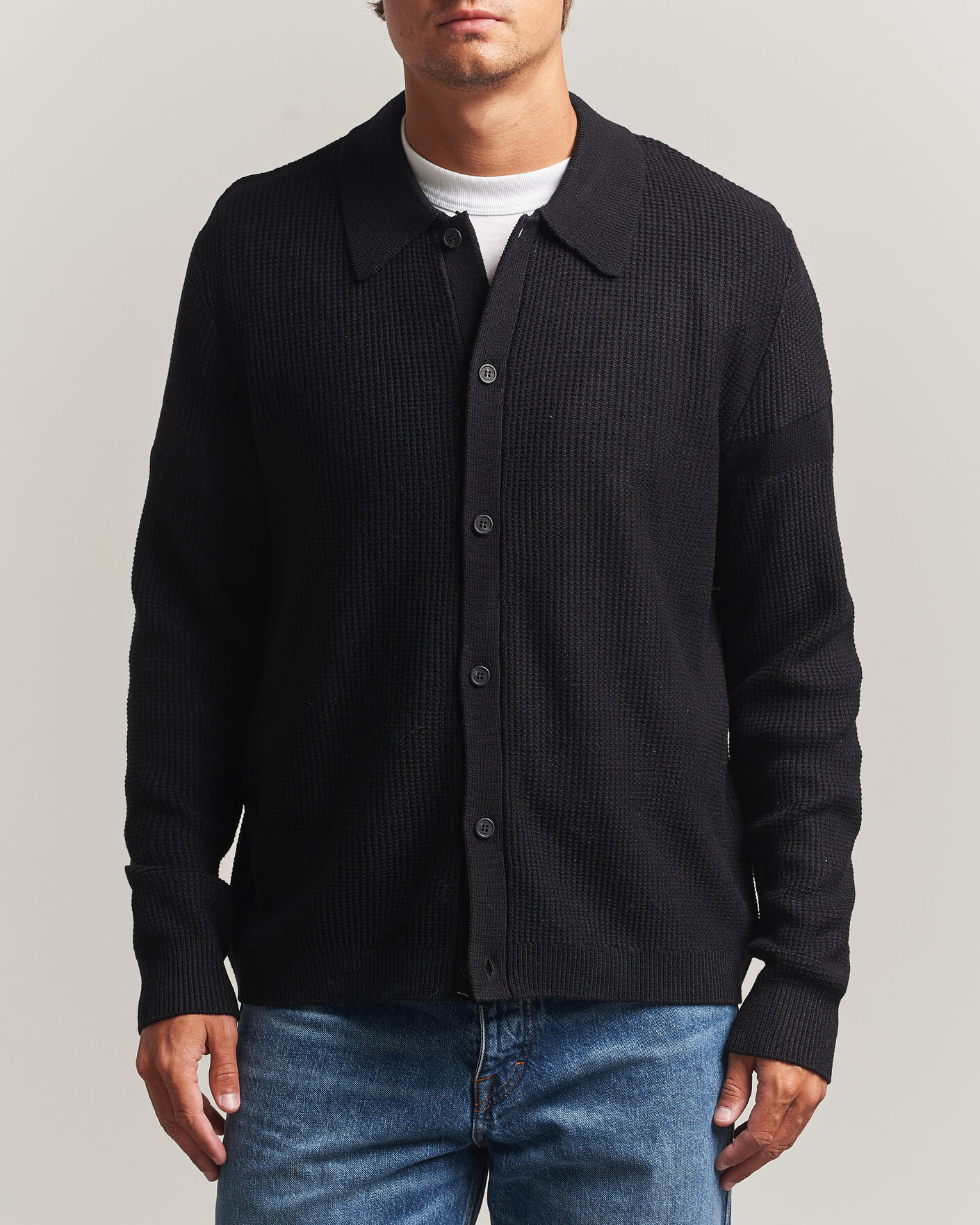Hombres | Jerséis y prendas de punto | J.Lindeberg | Willem Knitted Cardigan Black