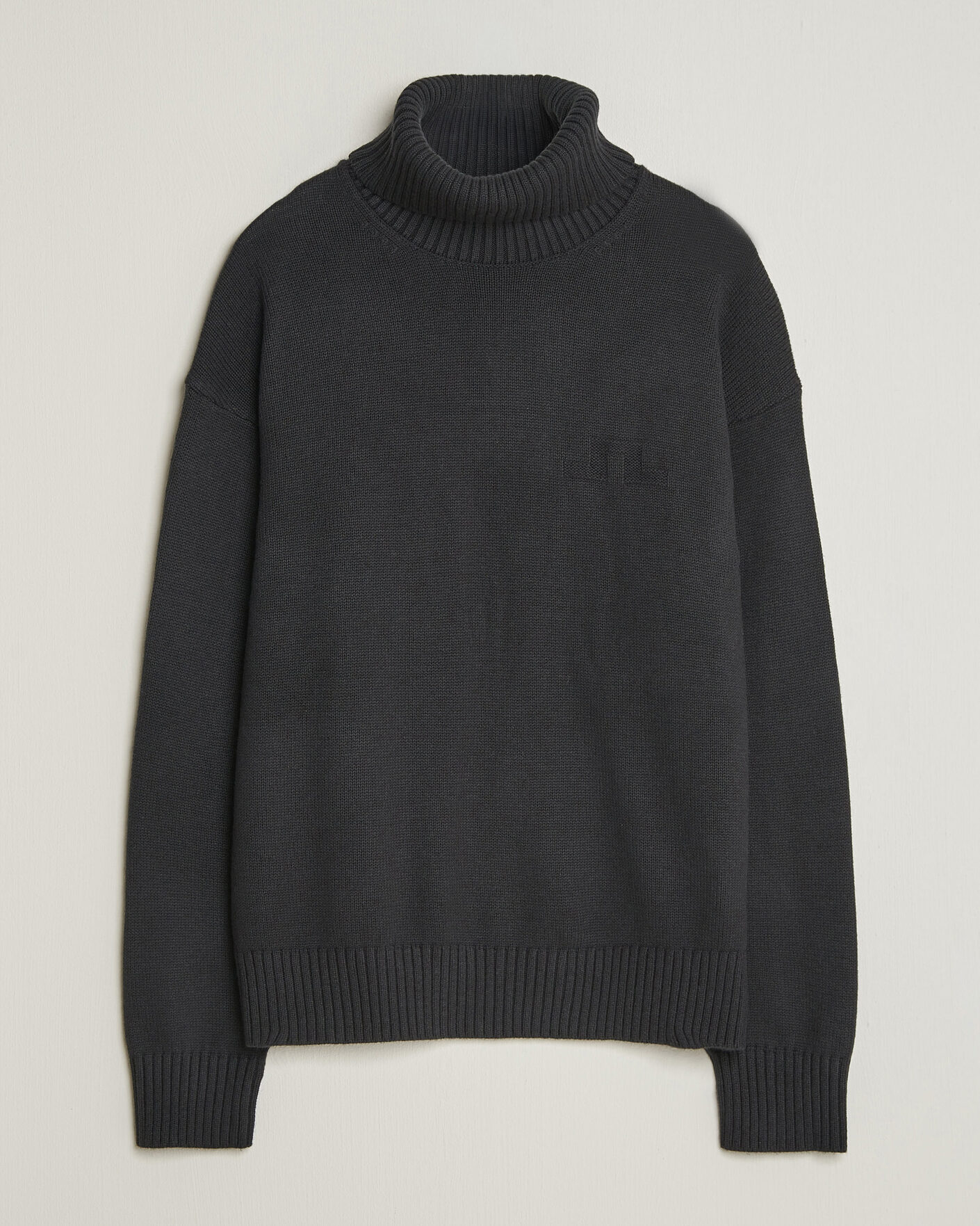 Hombres | Jerséis y prendas de punto | J.Lindeberg | Eddy Wool/Cotton Knitted Turtleneck Black
