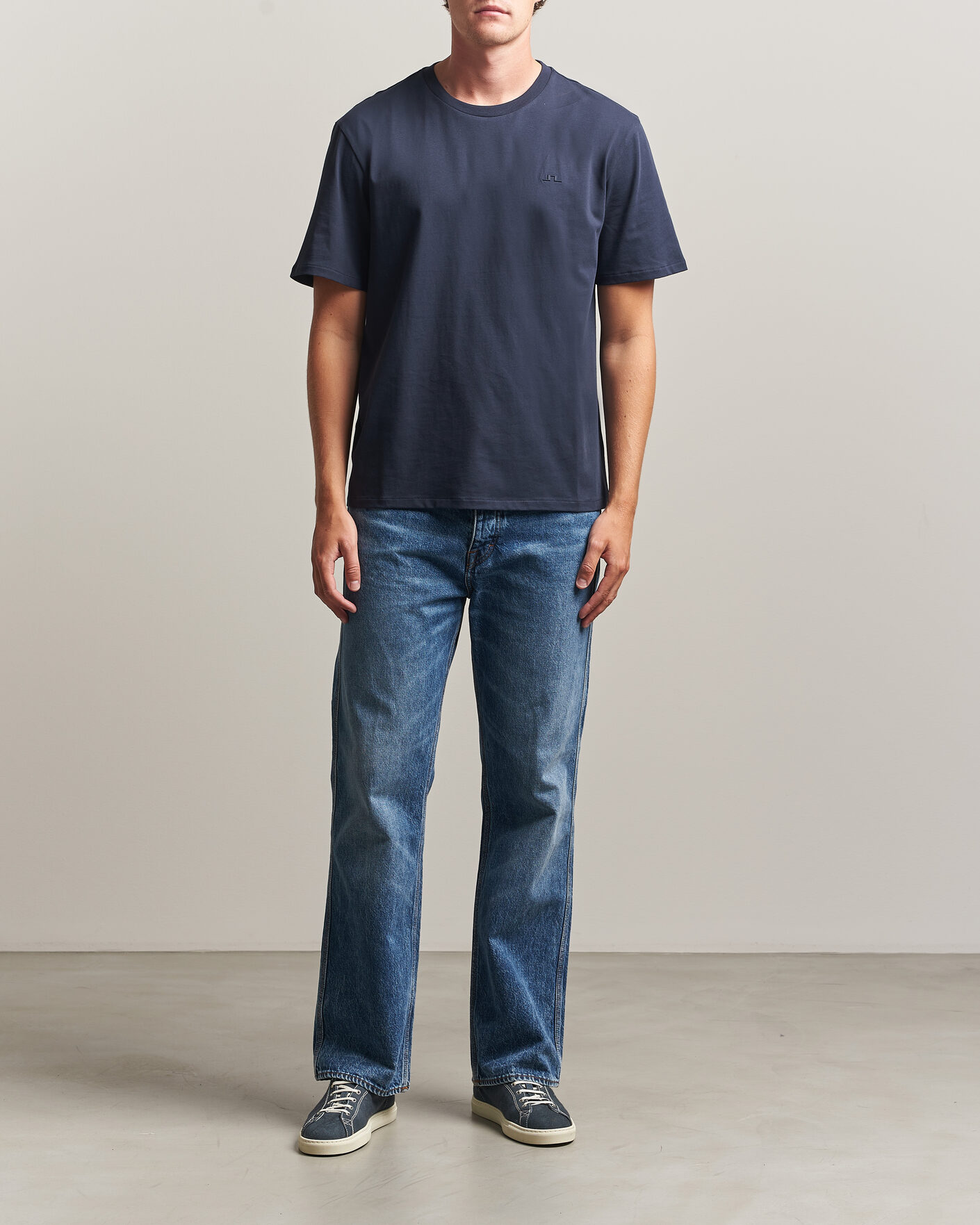 Hombres | Camisetas | J.Lindeberg | Alpha Crew Neck T-Shirt JL Navy