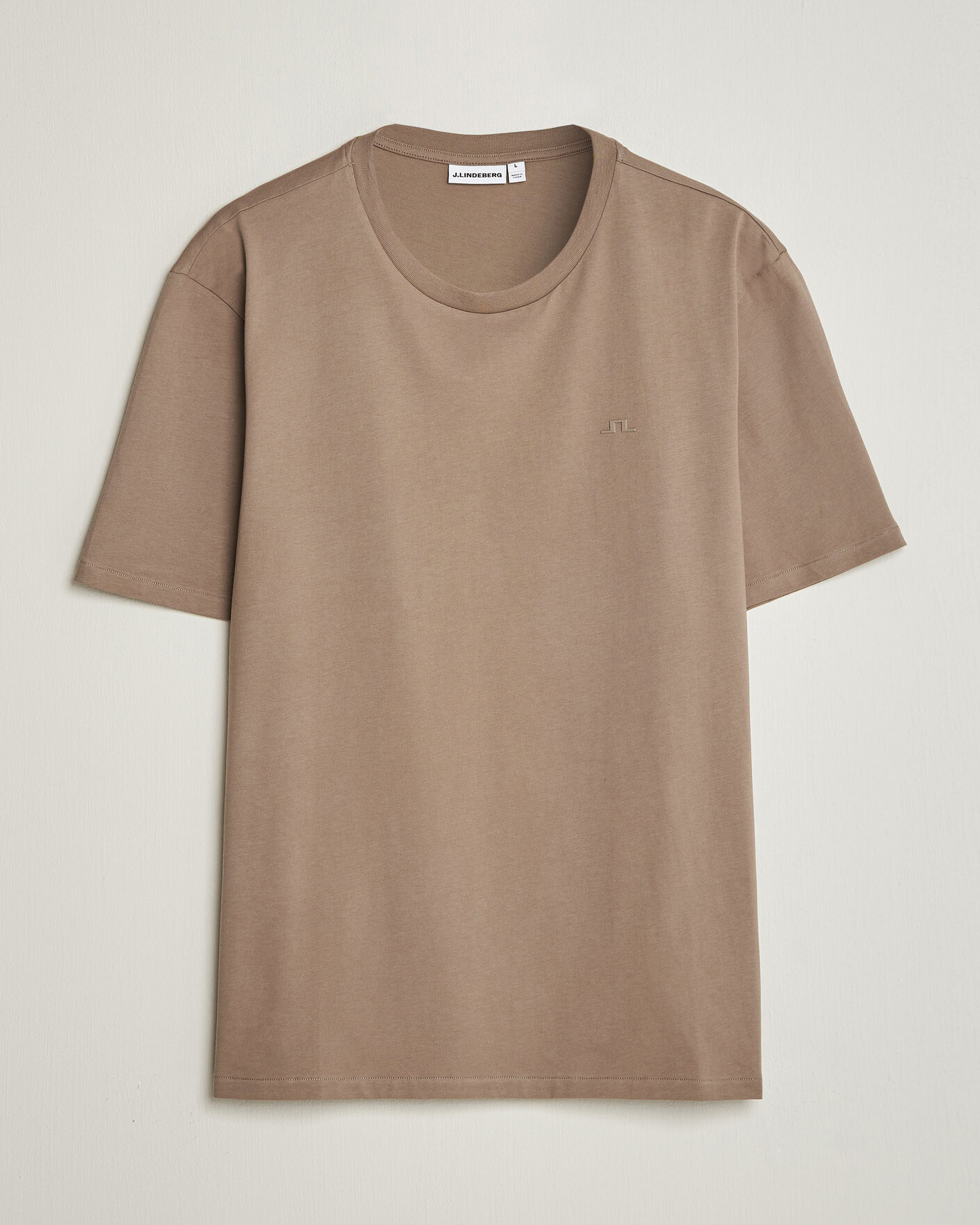 Hombres | Camisetas | J.Lindeberg | Alpha Crew Neck T-Shirt Brindle