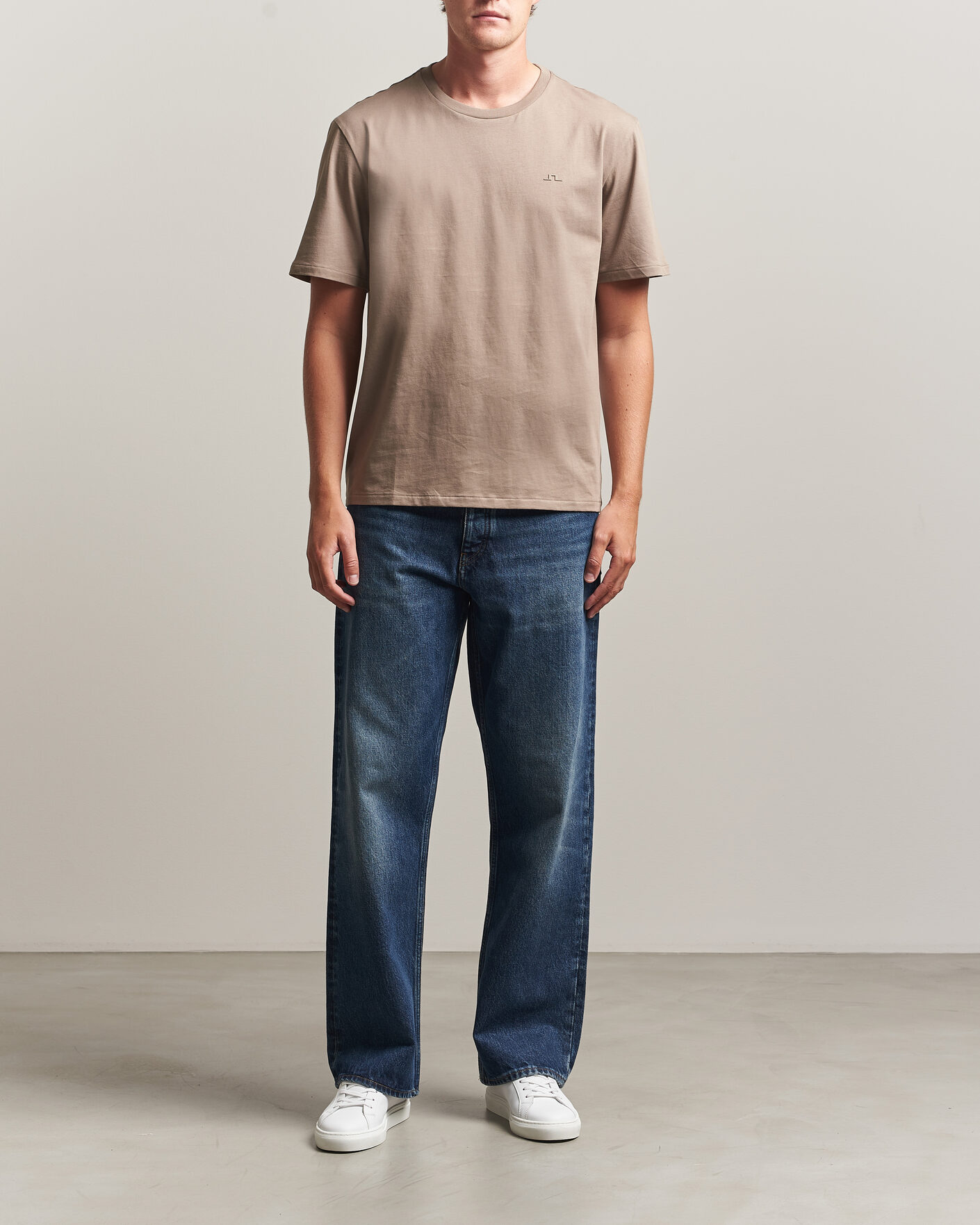 Hombres | Camisetas | J.Lindeberg | Alpha Crew Neck T-Shirt Brindle