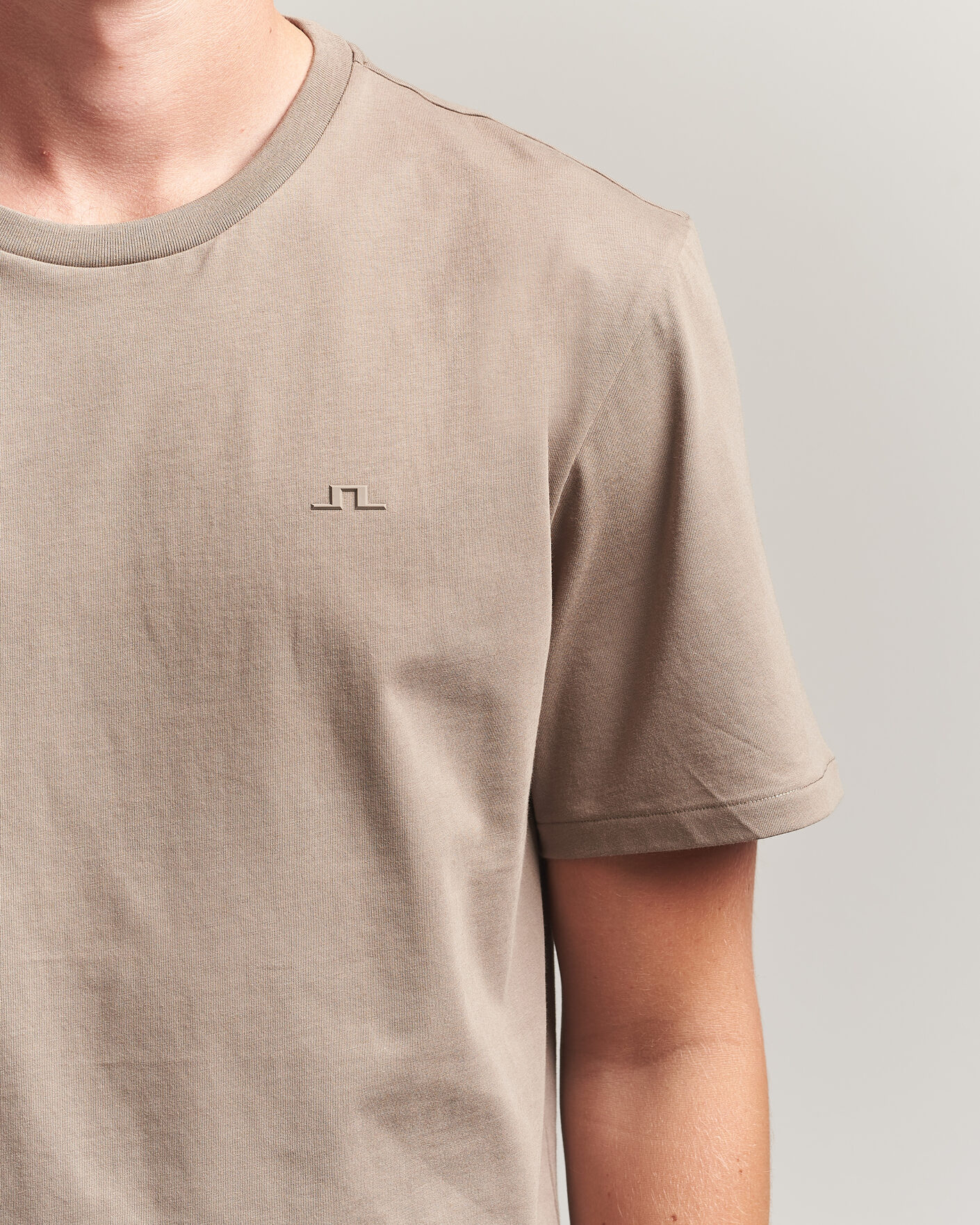 Hombres | Camisetas | J.Lindeberg | Alpha Crew Neck T-Shirt Brindle