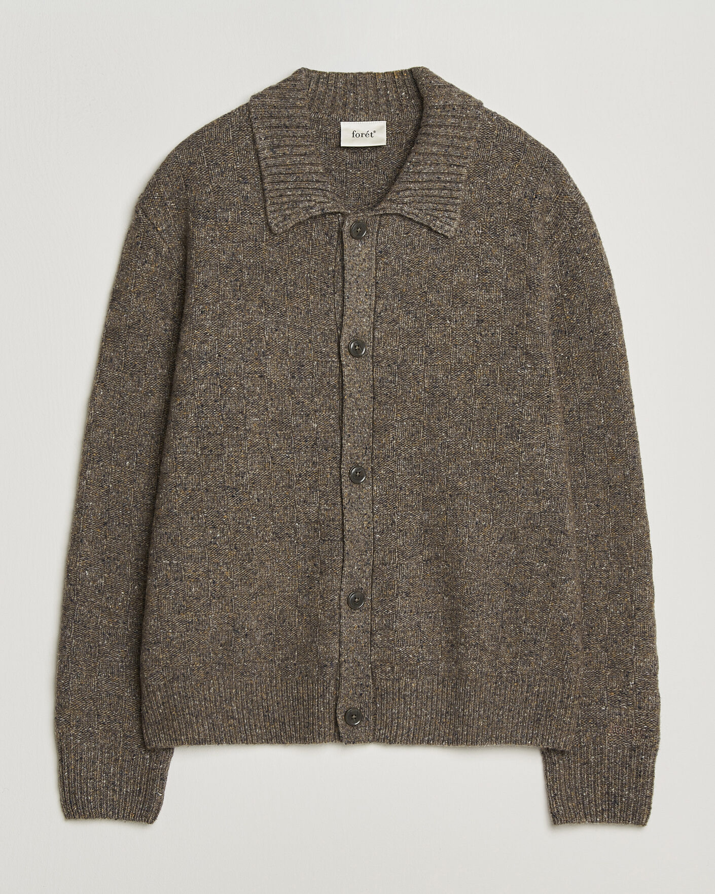 Hombres | Jerséis y prendas de punto | Forét | Area Wool Cardigan Jacket Taupe