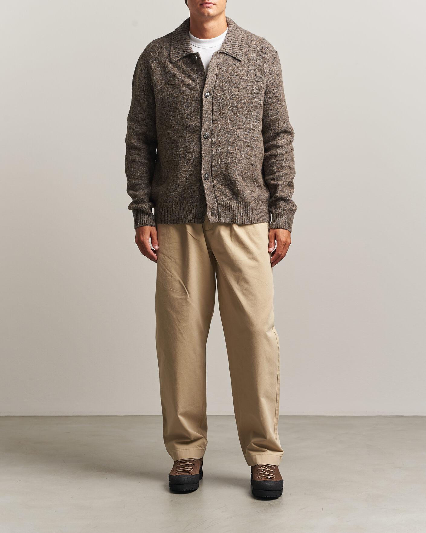 Hombres | Jerséis y prendas de punto | Forét | Area Wool Cardigan Jacket Taupe