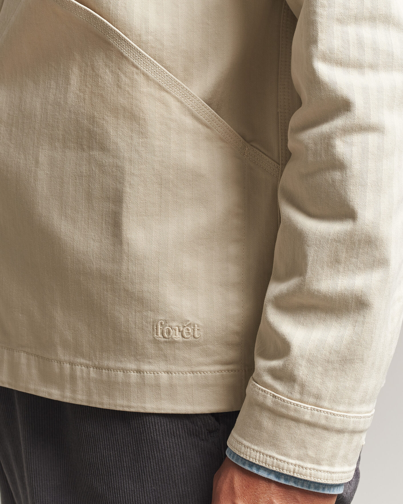 Hombres | Camisas | Forét | Berry Herringbone Overshirt Oat