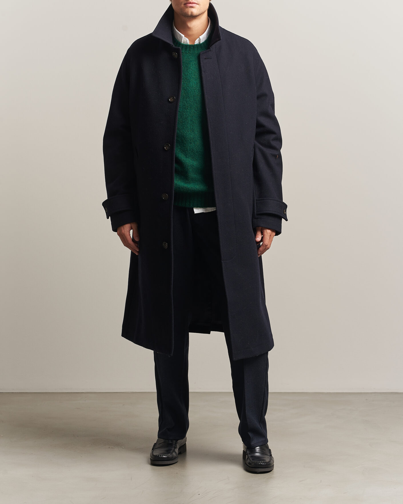Hombres | Pantalones | Forét | Clay Wool Pants Navy